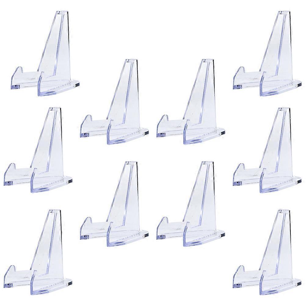 Piccolo supporto per immagini in acrilico con cornice trasparente supporto per display con base grande per ufficio 10 pezzi