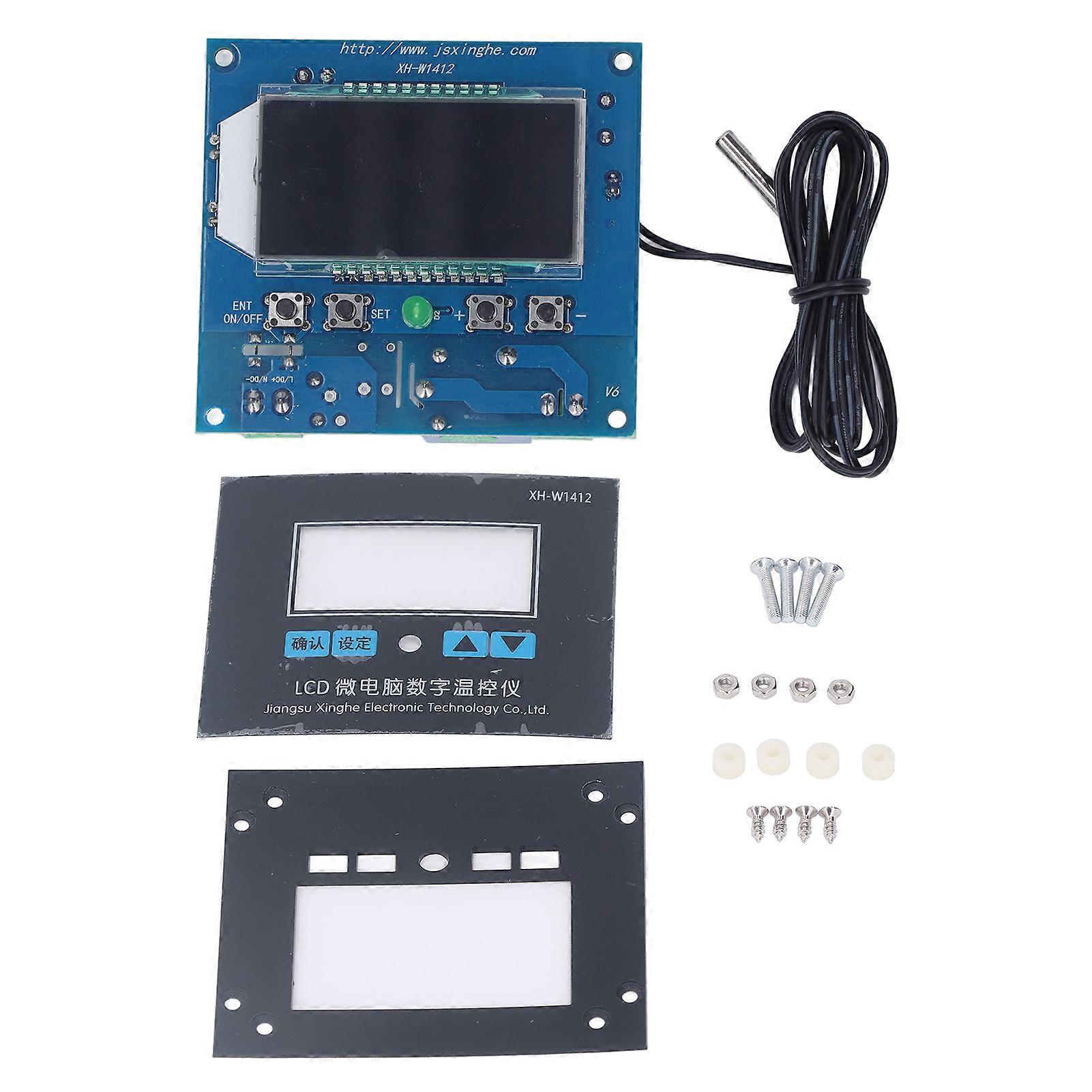 Microcomputer Digital Temperature Controller LCD Digital Display Thermostat Control Module 0.1 High Accuracy 12V