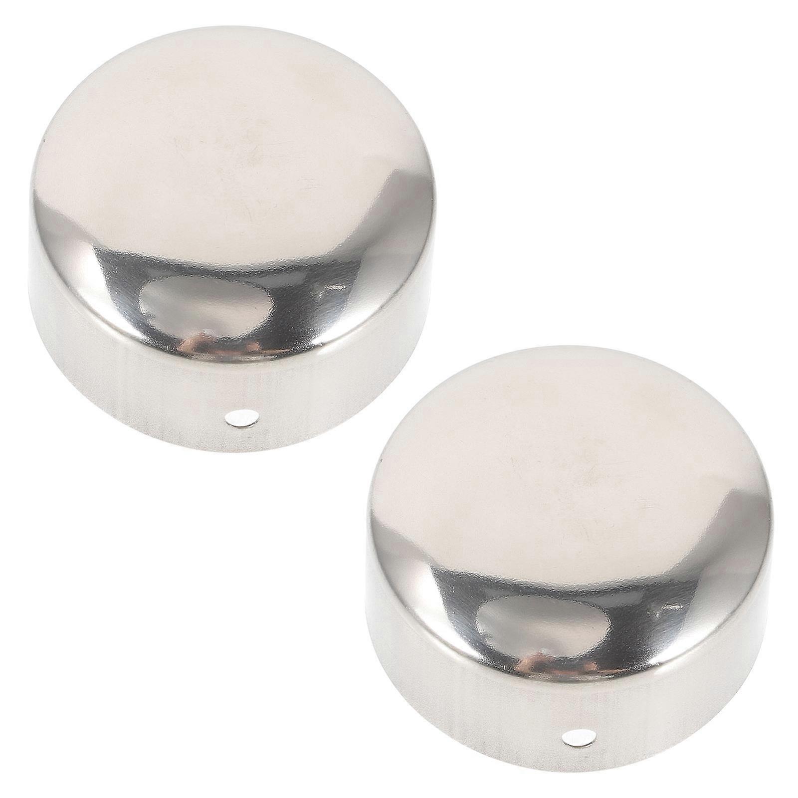 Stainless Steel Handrail End Cap for Home Use Silver 2 Pieces