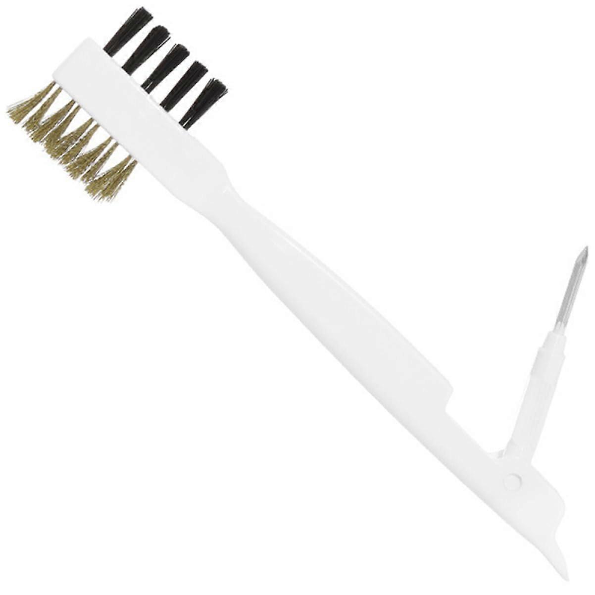 Gas stove cleaning brush made of quality material, efficient scraper for stubborn stains, suitable for kitchens and ceramic hob cleaning.