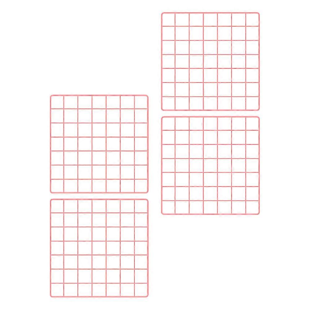 Display Wall Grid Iron Net Adornments Photo Hanging Display Nets Hotel Decor Pink 35.00X35.00X0.20CM 4Pcs