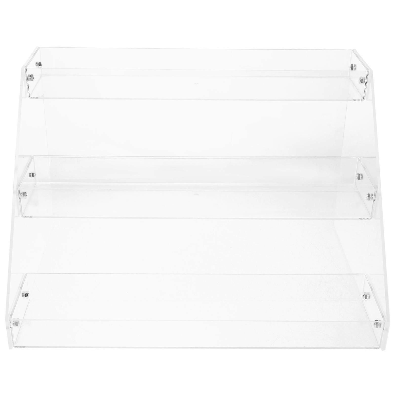 Acrylic Display Riser for Beverages and Snacks with Multi-level Shelving and Adjustable Tiers 7.5