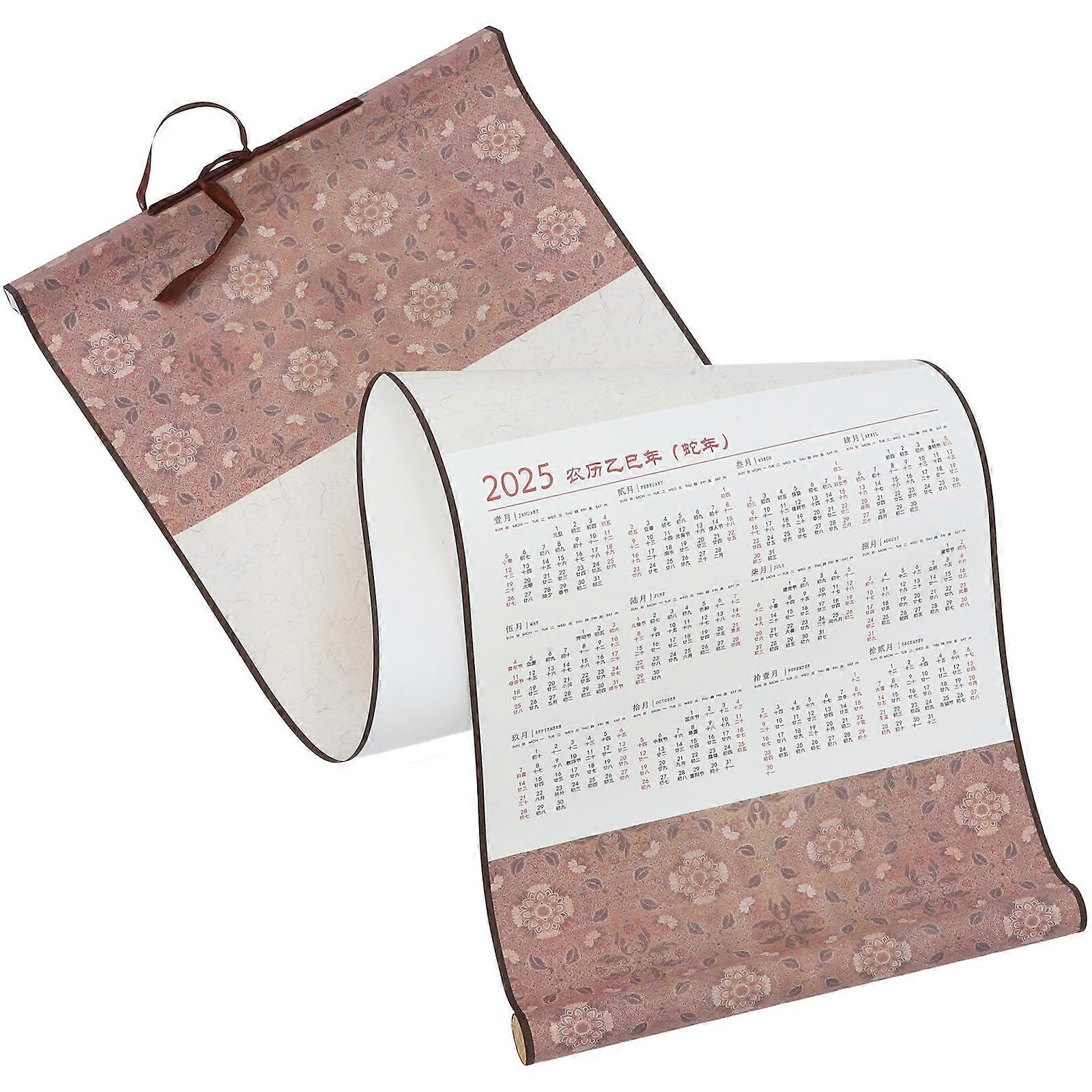 Artists Calligraphers Family Wall Calendar Multi Color 95cm x 30cm Moderate Ink Inhibition 1Set