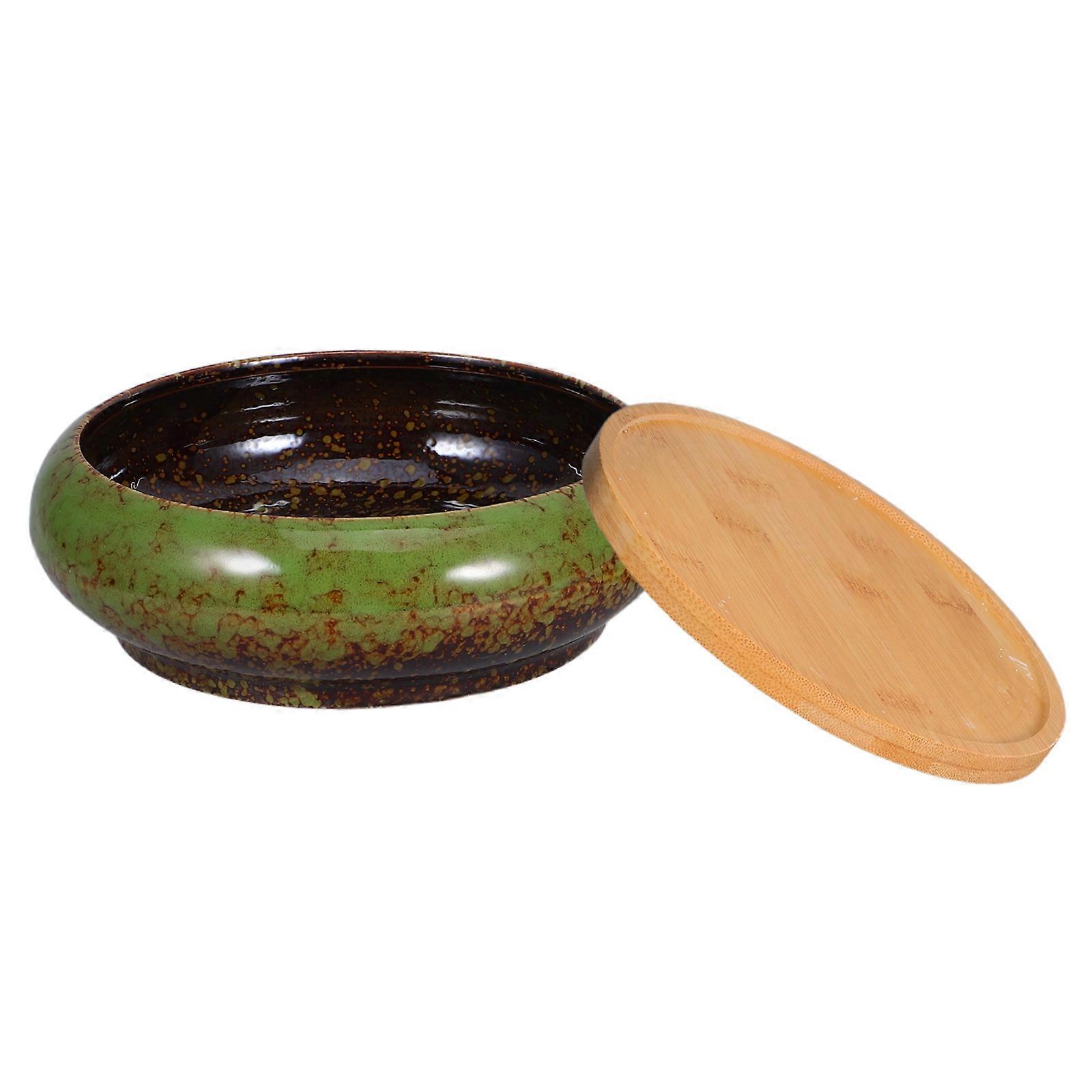 1 Set Ceramic Flowerpot Planter Planting Container for Flowers