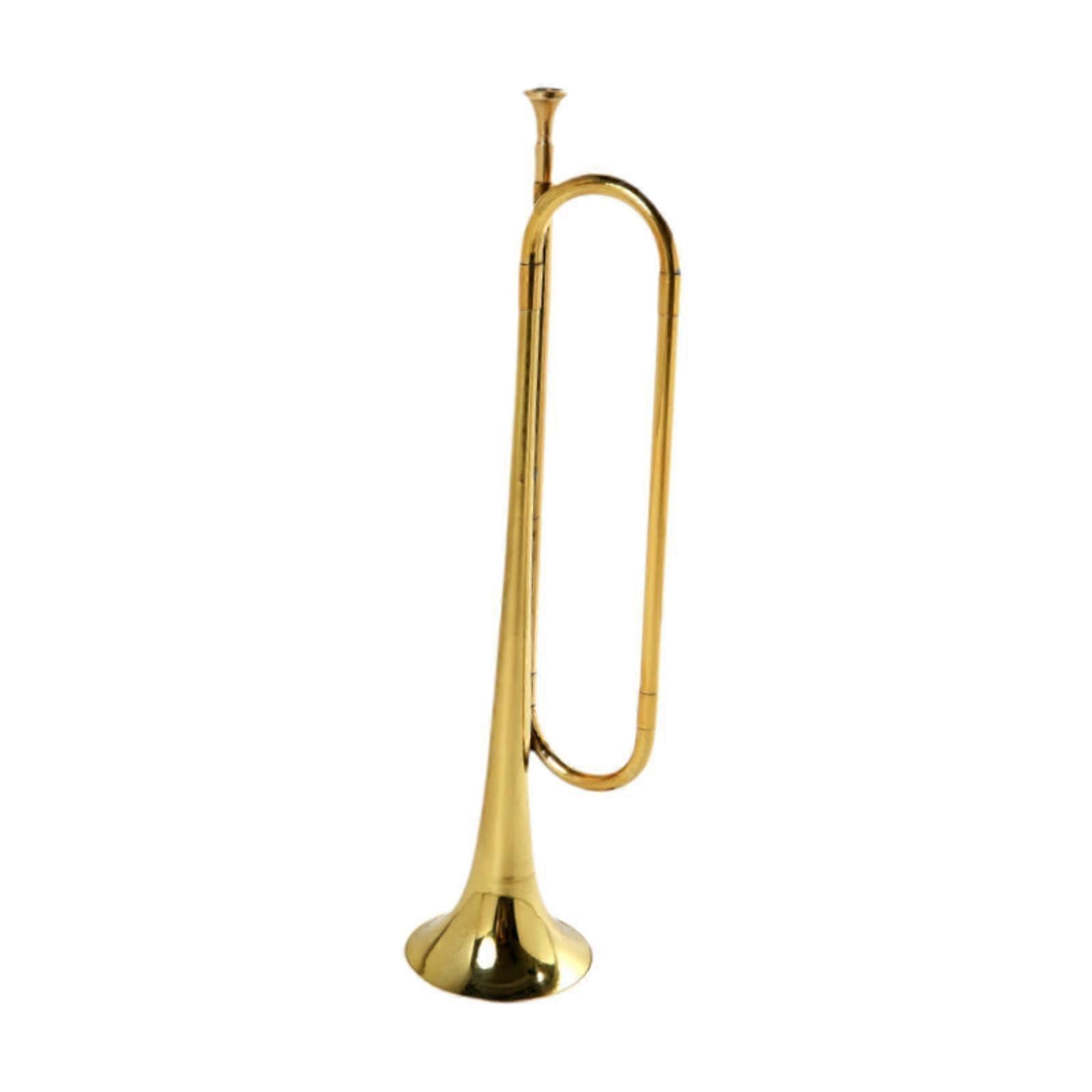 Mini Brass Instrument Trumpet Cavalry Trumpet Blowing Bugle for School Band