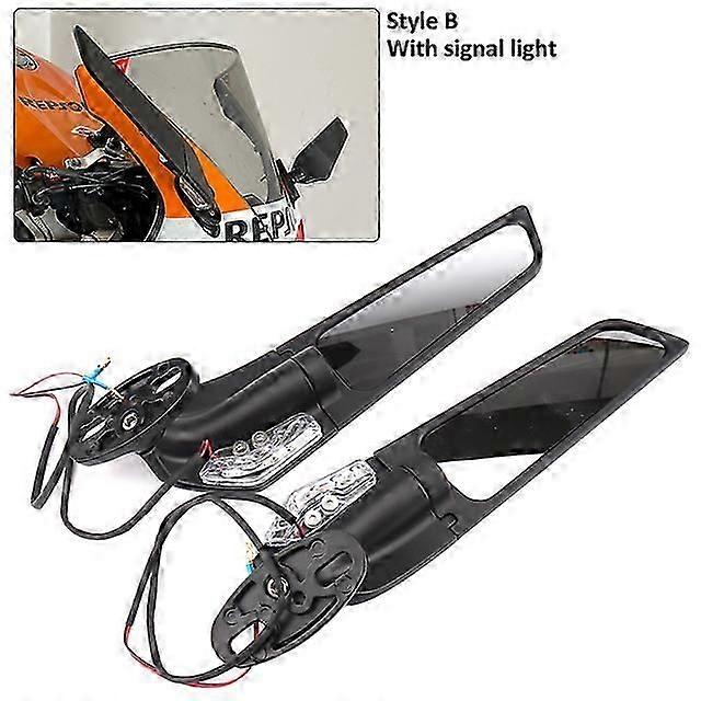 Qx For Kawasaki Ninja 650 Ninja400 Zx-6r Zx-10r Zx-14r Motorcycle Rearview With Led Turn Signal Lights Wind Wing Rear View Mirrors