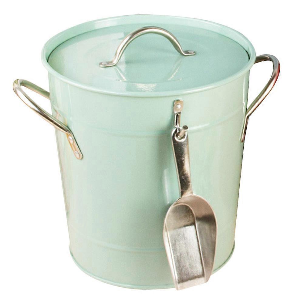 Green Multipurpose Ice Bucket for Home Strong and with Handle Design 1 Set