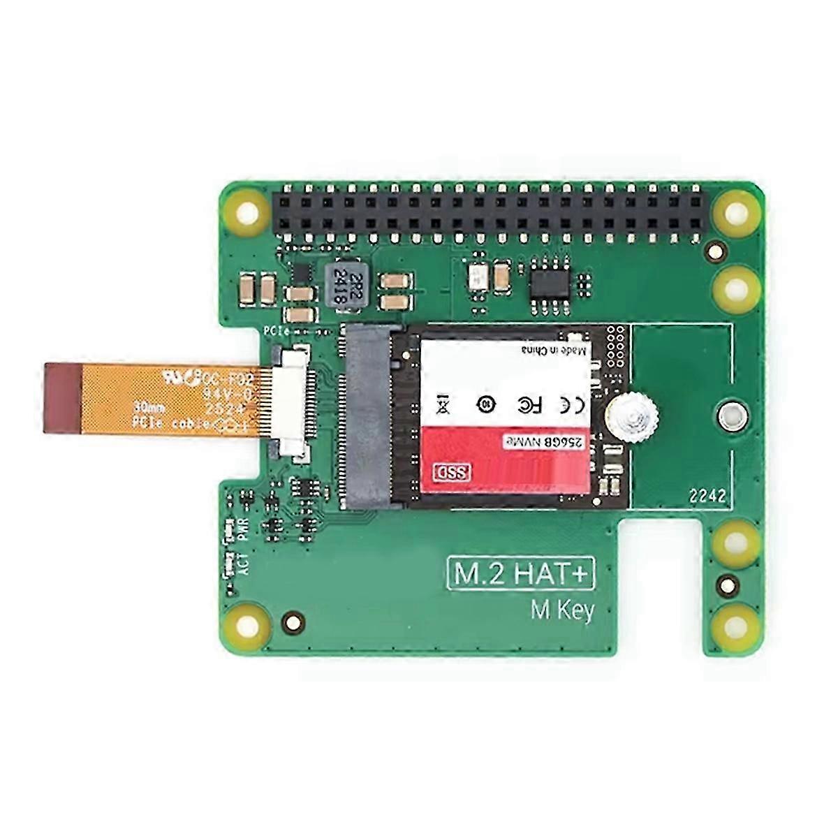 For Raspberry Pi 256GB SSD Kit M.2 HAT+NVME SSD Compatible with PCIe Gen3 for Raspberry Pi 5