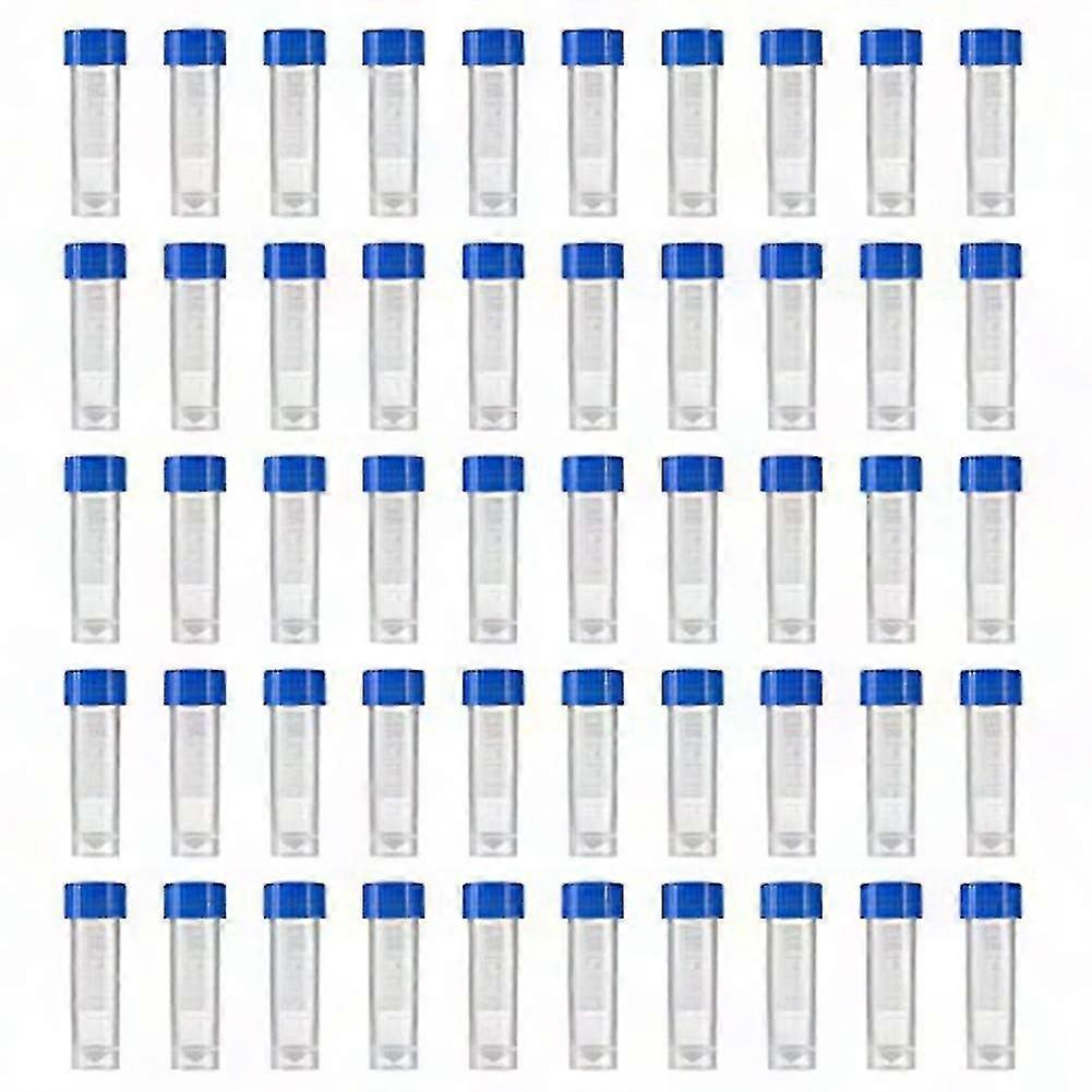 200pcs 5ml Plastic Graduated Vials with Screw Caps - Lab Test Tubes & Storage Containers