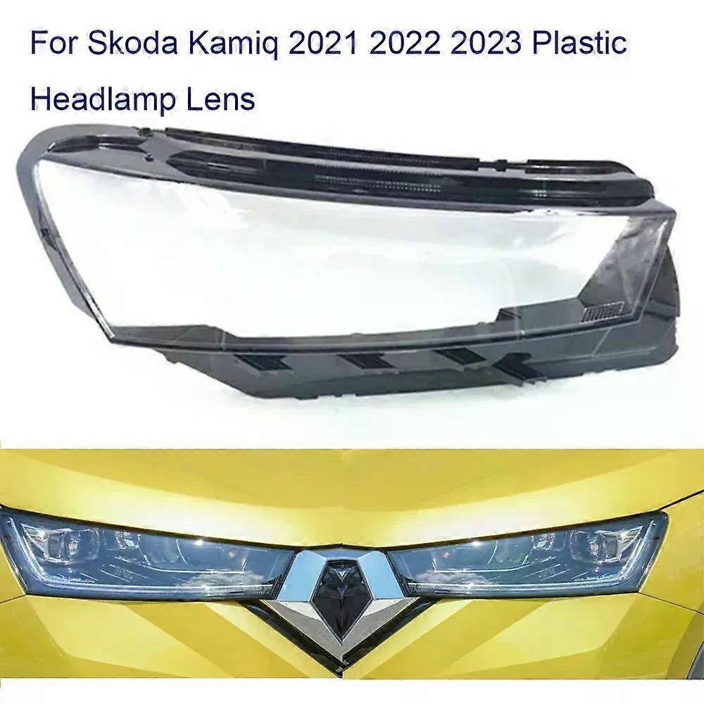 Headlight Cover Lens For Skoda Kamiq 2021 2022 2023 Plastic Headlamp Lens Transparent Lampshade Shell Replace The Original Glass