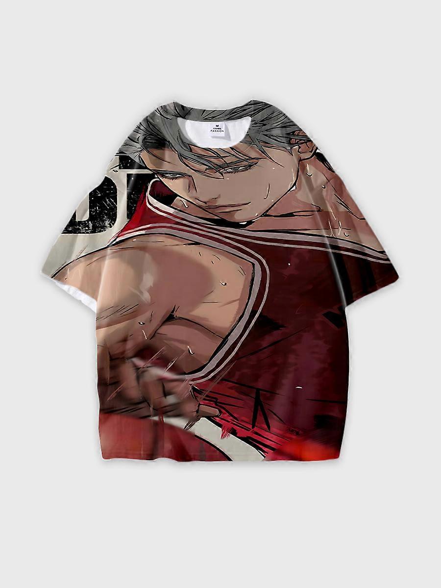 T-shirt round neck Role Pattern loose short sleeve C63