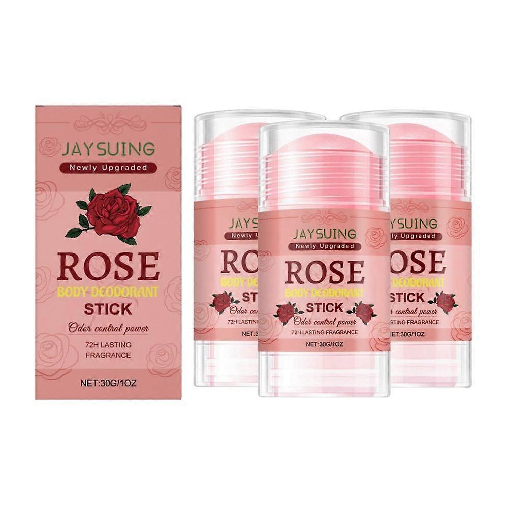 72H Freshness Rose Body Fragrance Stick, Long-Lasting Odor Eliminator for Armpits, Body, Private Areas