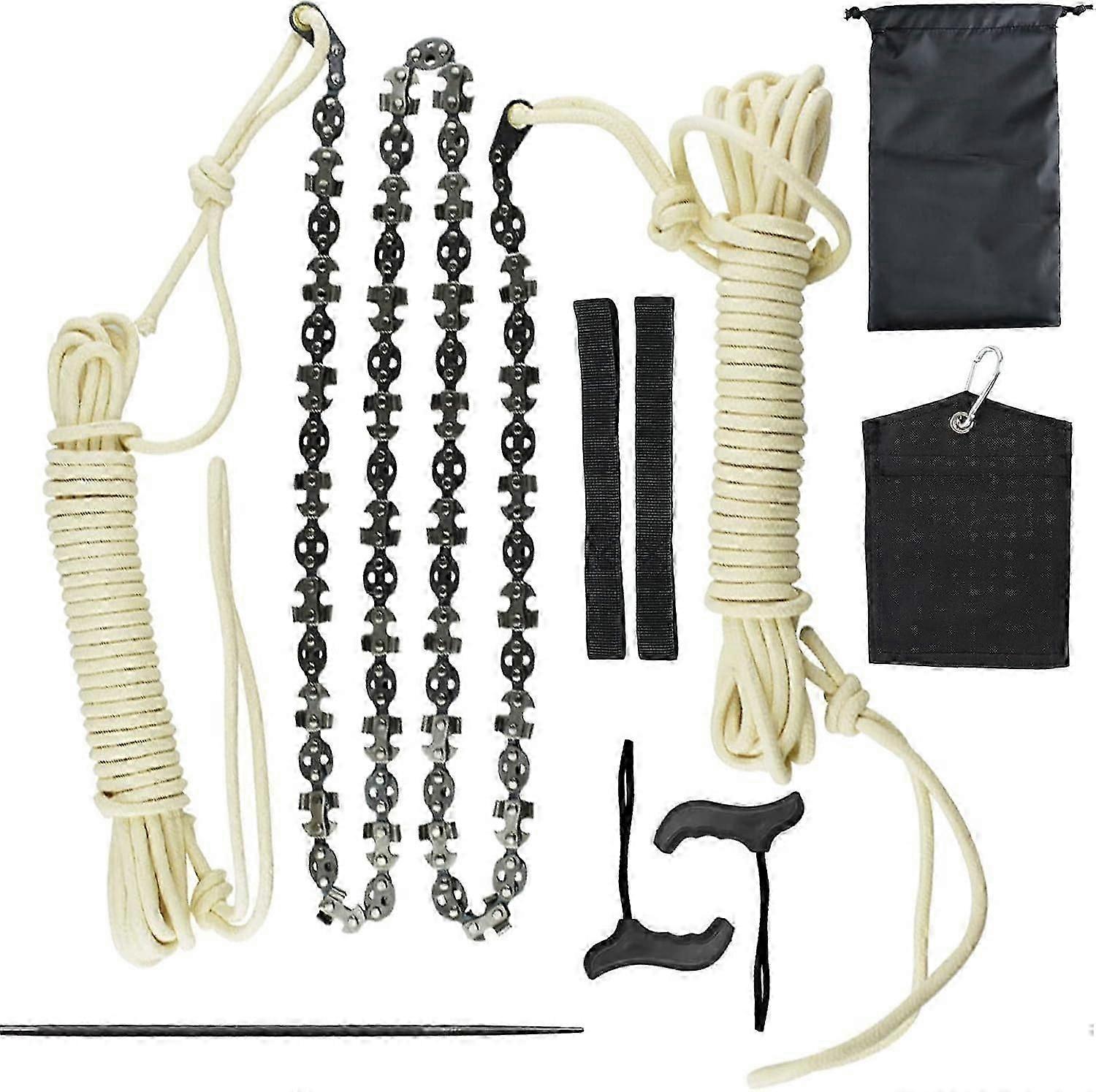 Limb Rope Saw For High Reach Pruning Flexible Chain With Carbon Steel Teeth Quick Cutting Up To 16 Inches Diameter