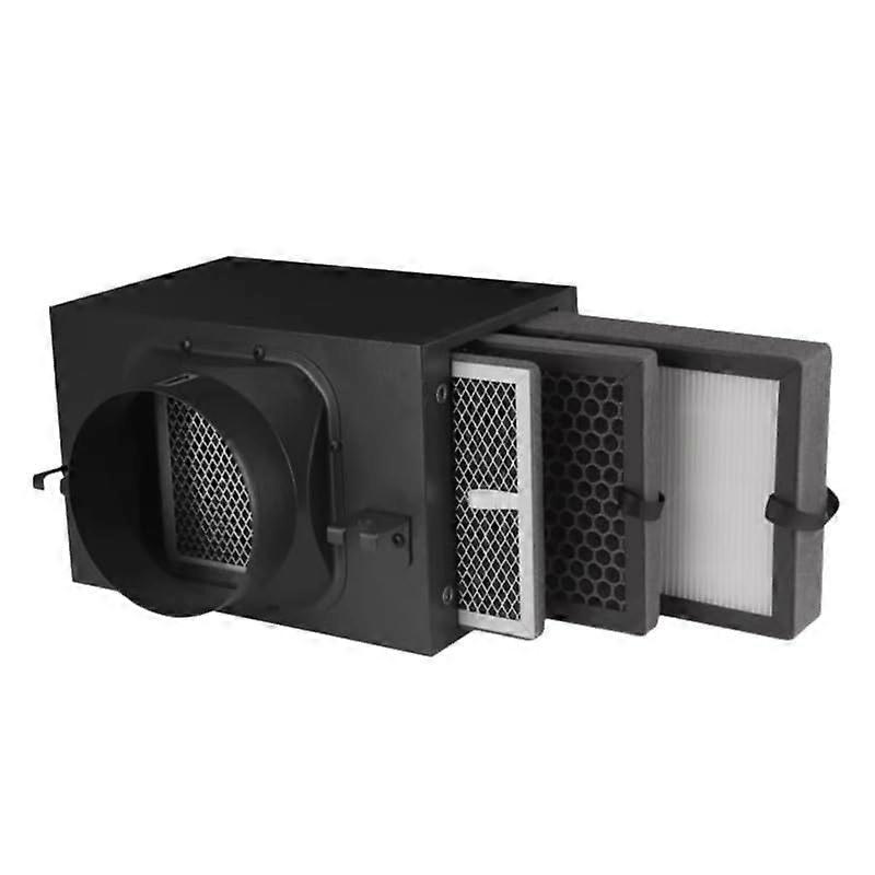 Efficiency HEPA and Carbon 3Layer Air Purification Filter Box for 4' Inline Channel Fans and Fresh Air Intake Systems