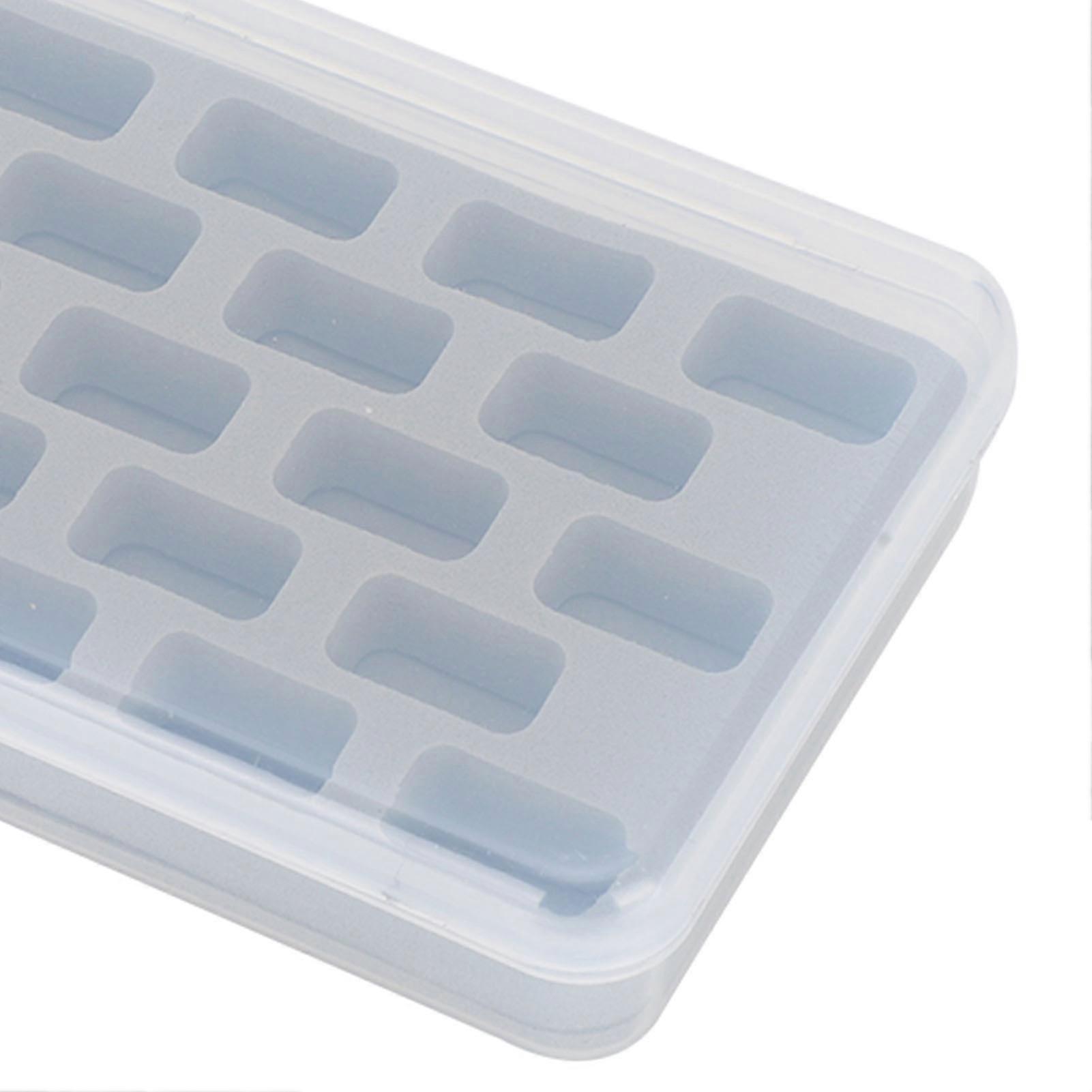 28 Slots Empty Spools Box Plastic Thread Storage Cover Bobbin Organizer for Sewing Machine