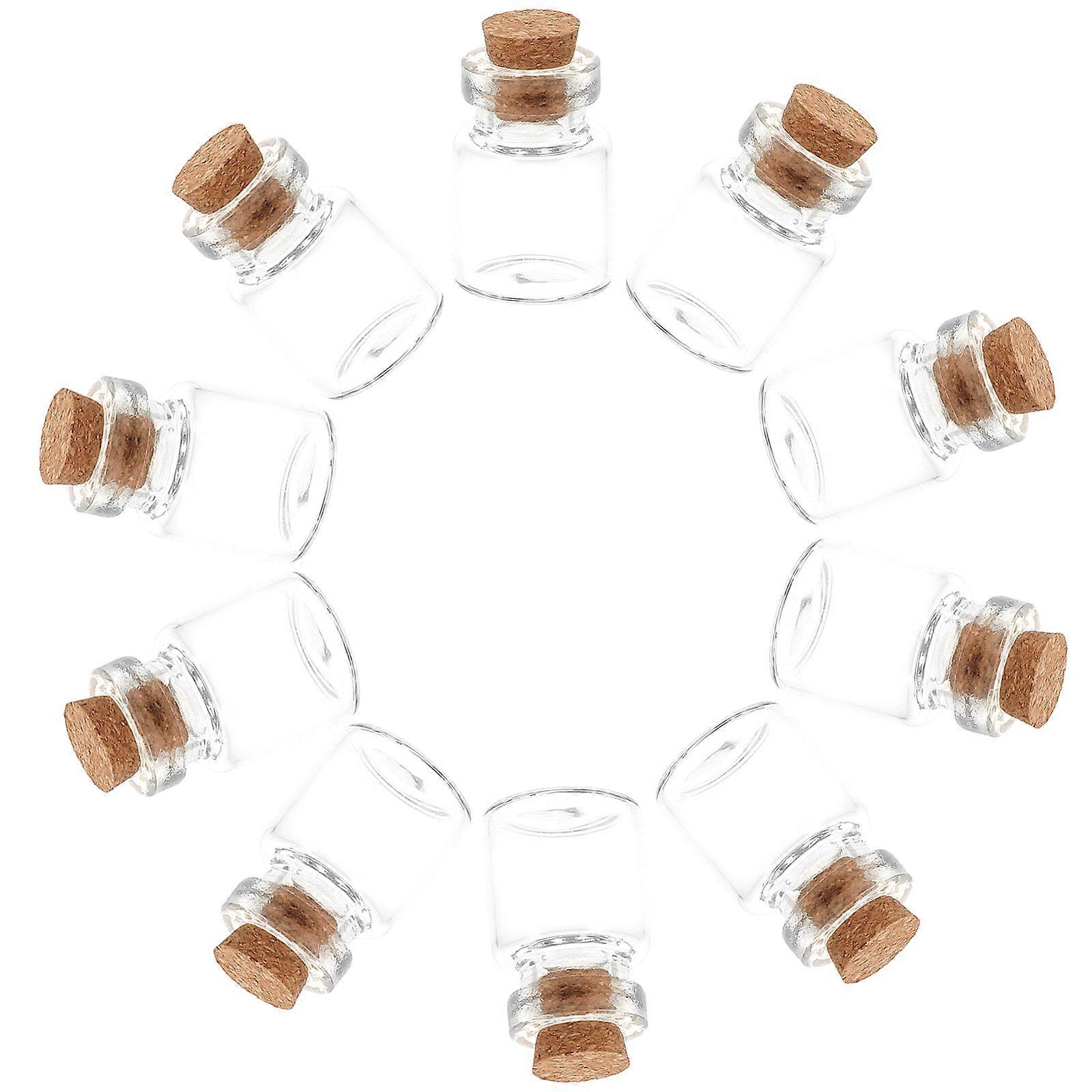 20Pcs Mini Wish Bottles Glass Charms for Jewelry Making and Decorative Tiny Bottles