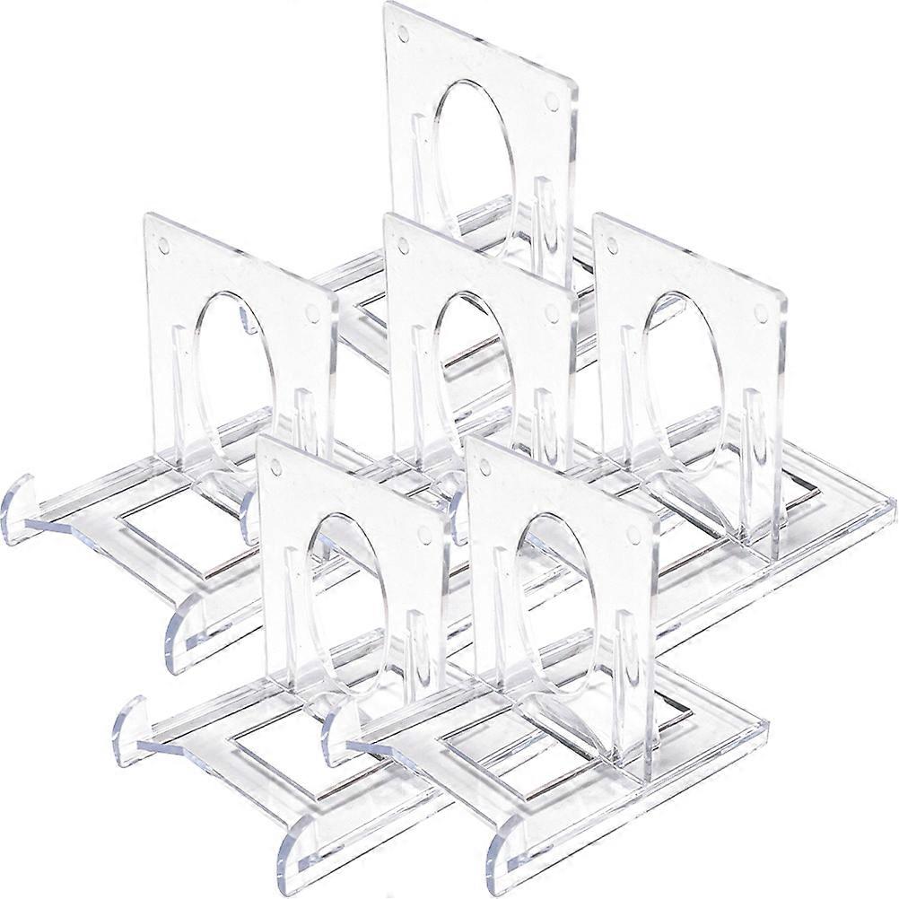 Plastic Card Stand Easel Holder for Display 6Pcs Transparent Adjustable Stands