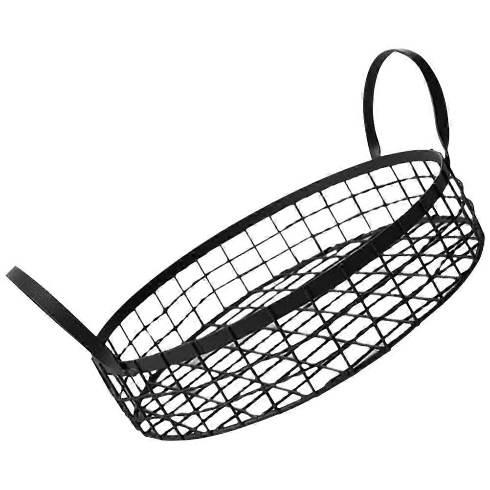 Sturdy Nordic Metal Wire Storage Basket with Handle Vintage Style Fruit, Bread, and Vegetable Holder for Kitchen or Desktop Organization