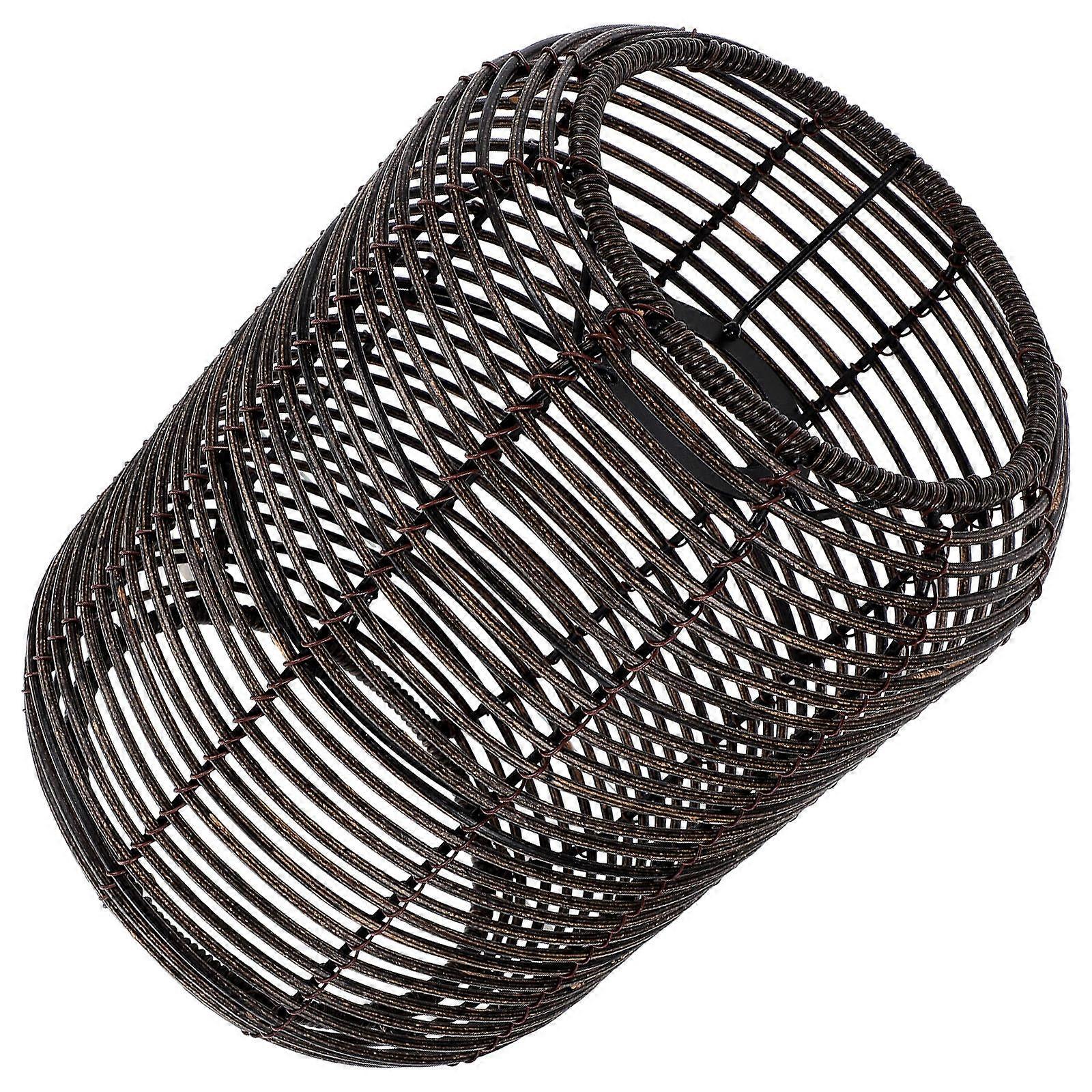 Braided Lampshade Hanging Lamp Shade Plastic And Paper Rope Round Shape Simple Style Dining Room 1Pack