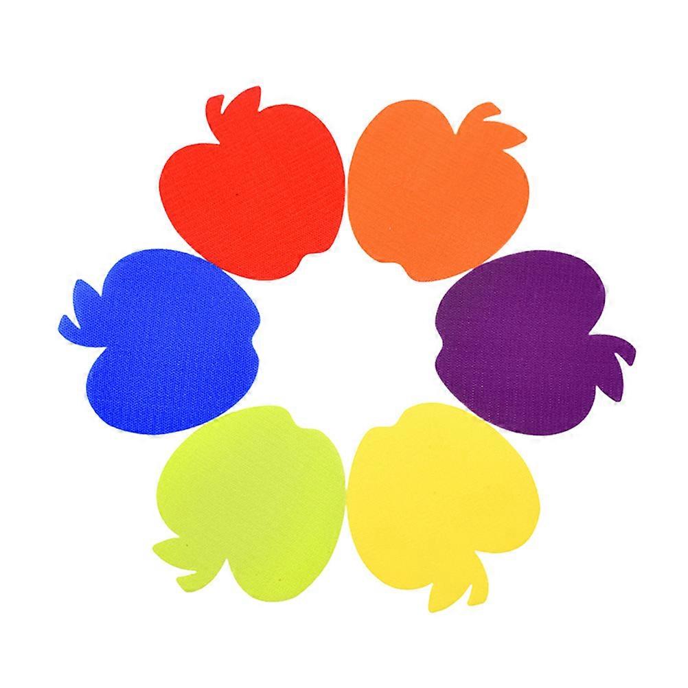 Carpet Marker Stickers Apple Shape for Home Assorted Color Suitable for Carpets and Area Rugs 12pcs