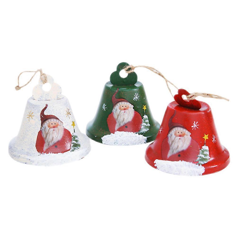 Metal Bell Ornament For Christmas Tree And DIY Gift In Assorted Color Using Production Technology 3Pcs