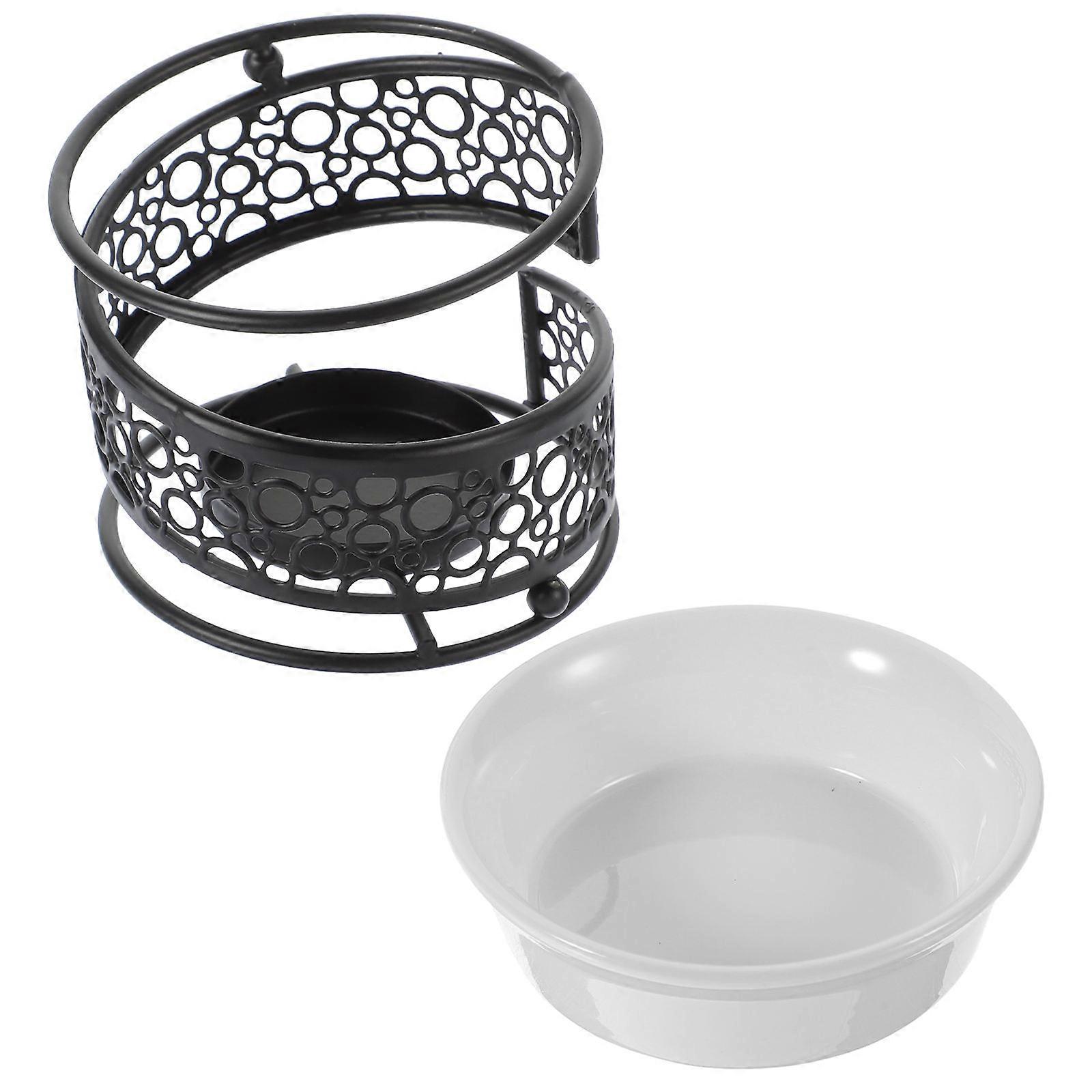 Fragrance Oil Burner Ceramic Aromatherapy Diffuser Designed For Home Decor Black Color Creating A Cozy Atmosphere 1 Set