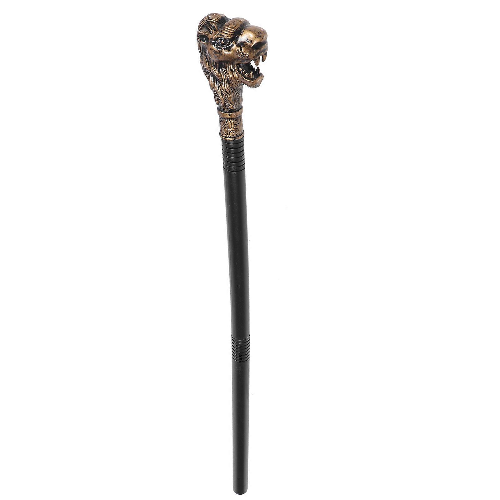 Lion Head Shape Halloween Walking Stick Cosplay Accessory For Stage Performances 1Set