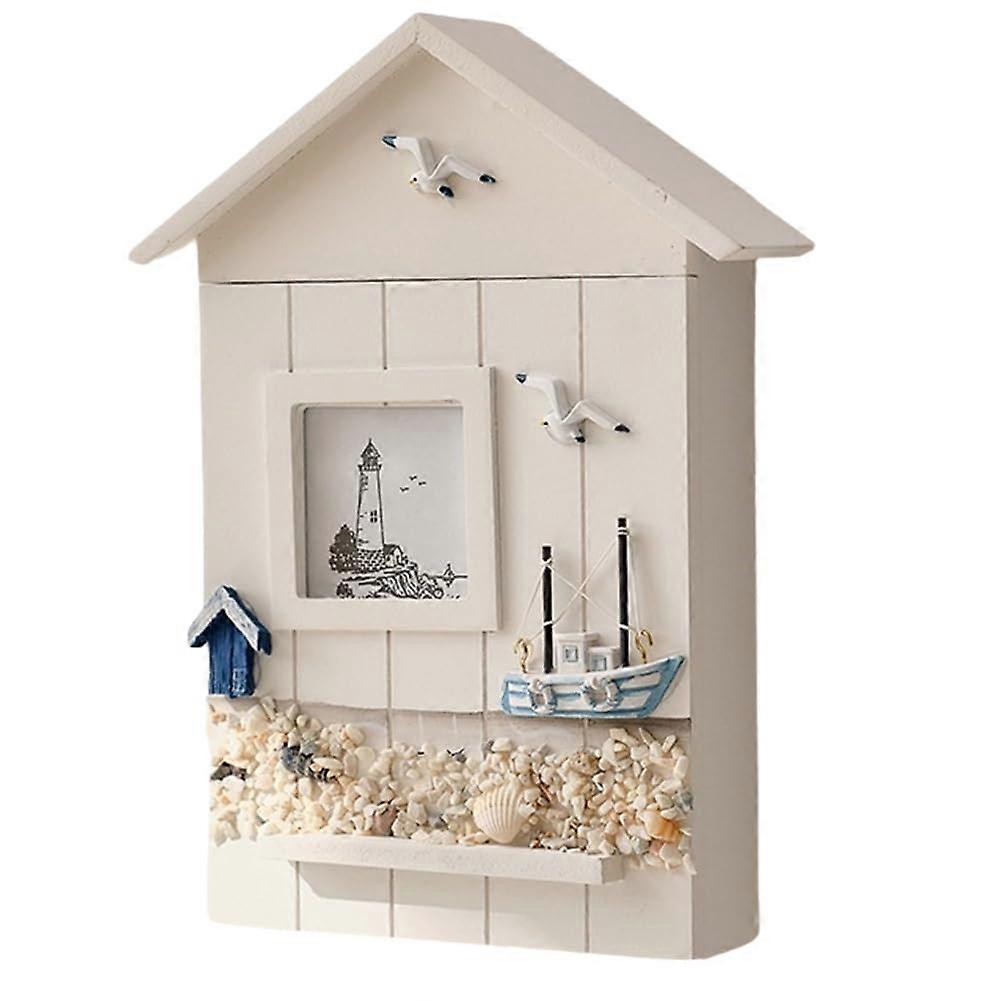 Wall Mounted Key Rack Storage Box for House Keys Out Model Statue Mediterranean Style Wall Decoration for Home Sailing Boat Segelboot