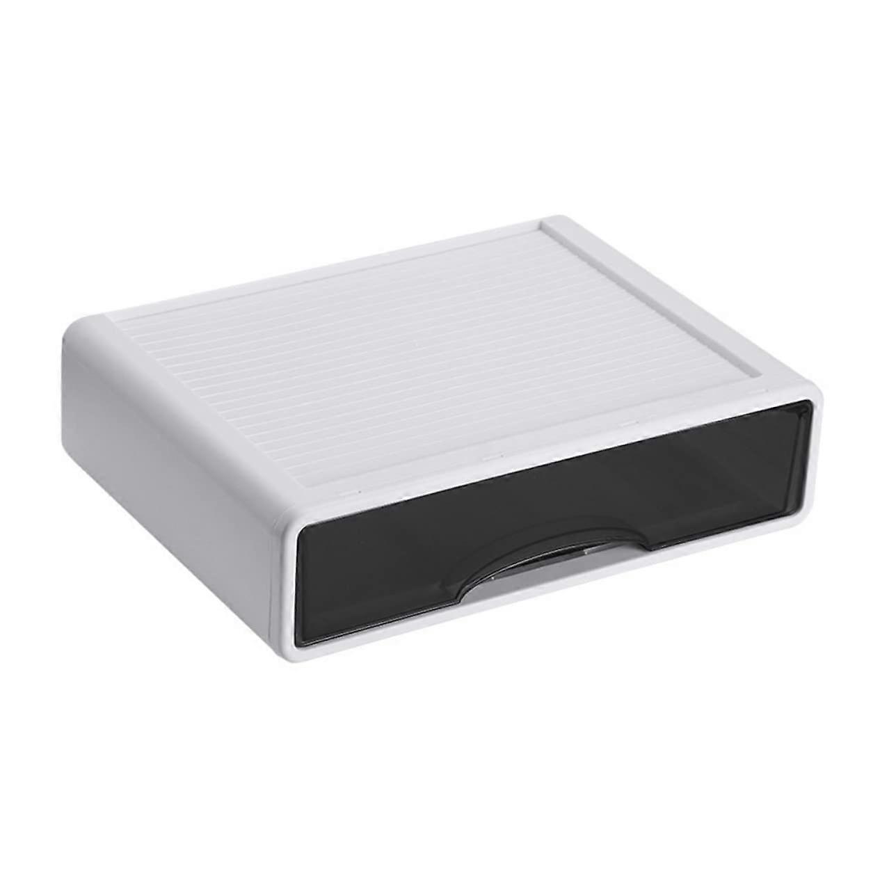 Stackable Desk Storage Box Plastic Drawer Organizer for Office and Desk, for Stationery and Craft Supplies