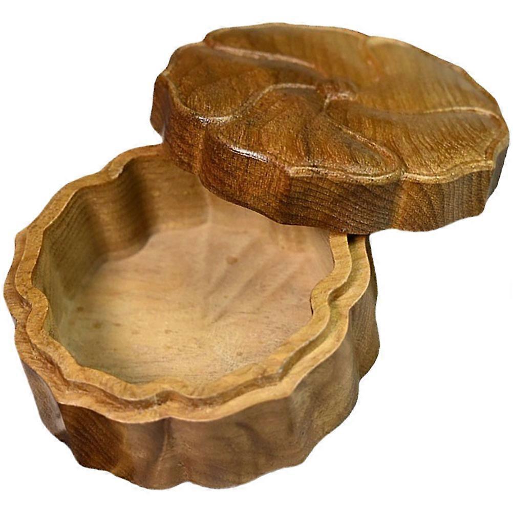 Dust-Proof Vintage Wooden Box For Blush Container Travel 1Set