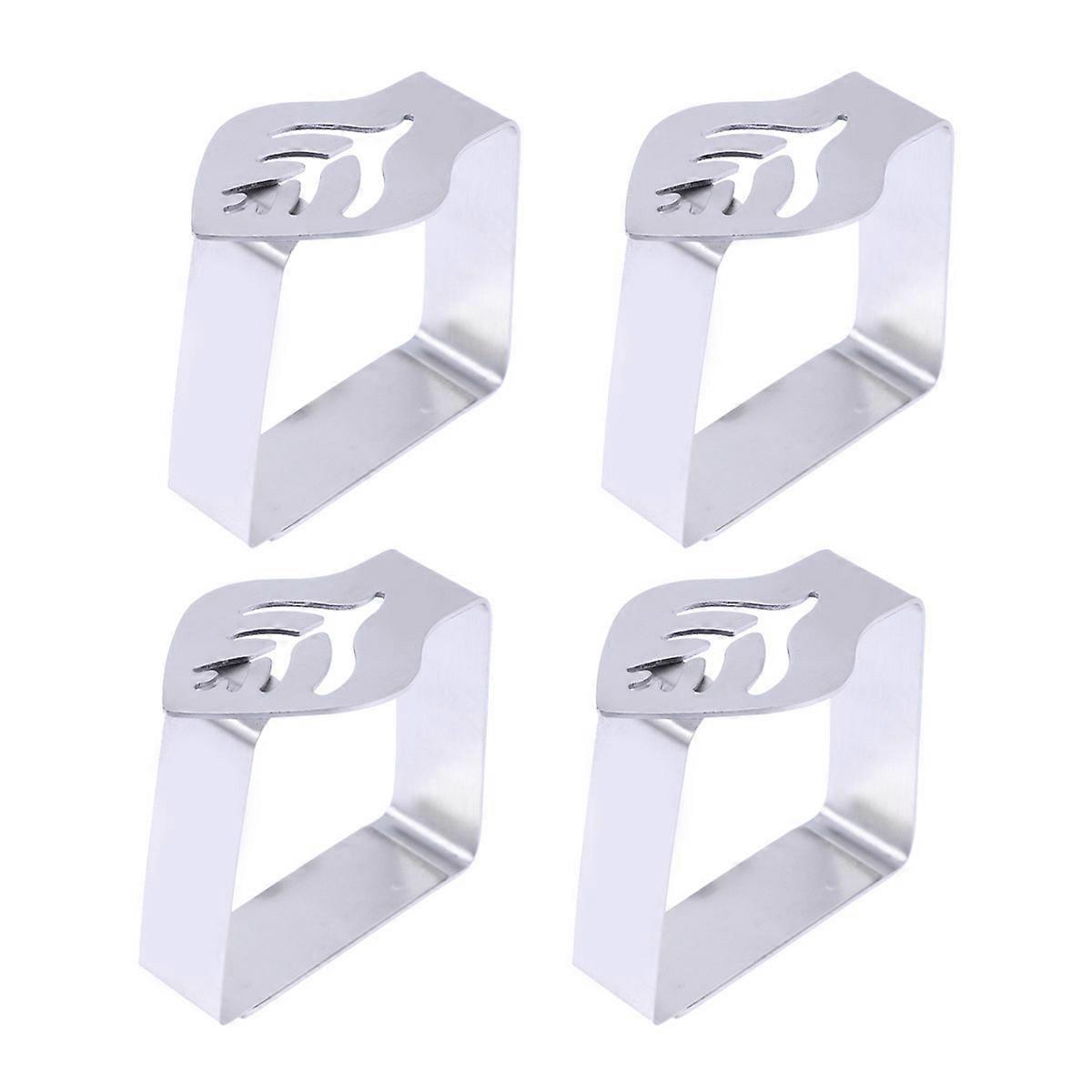 8PCS Stainless Steel Tablecloth Clips for Household Use Keep Covers Secure in Windy Conditions Silver