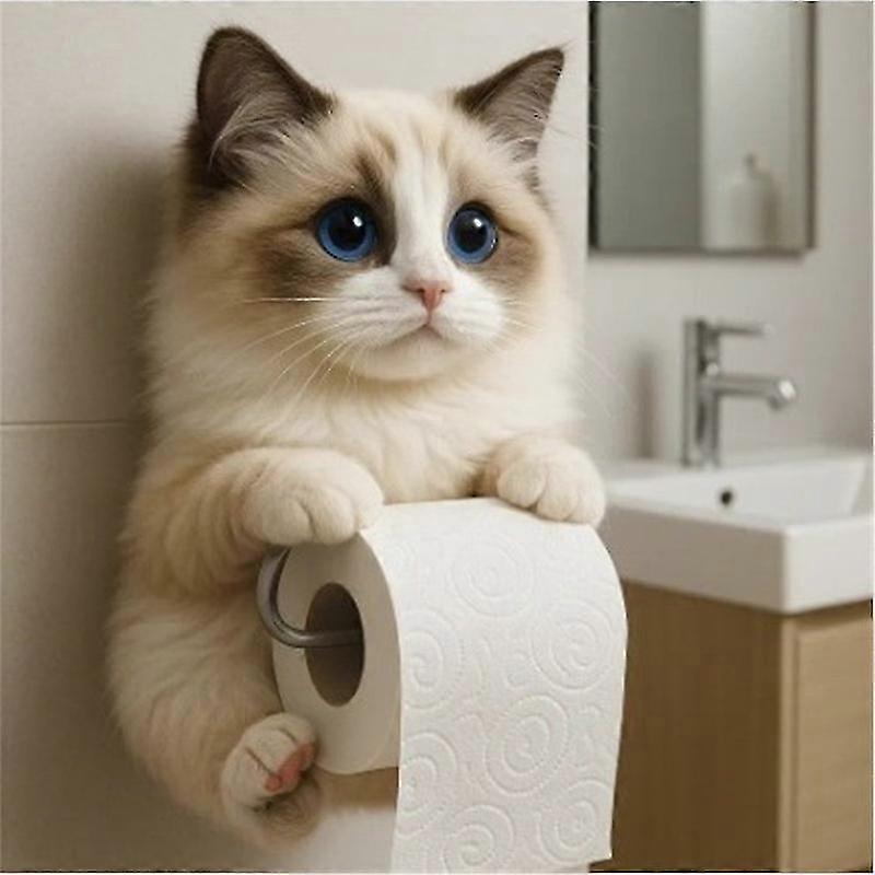 Cat Paper Holder WC Wandrolle