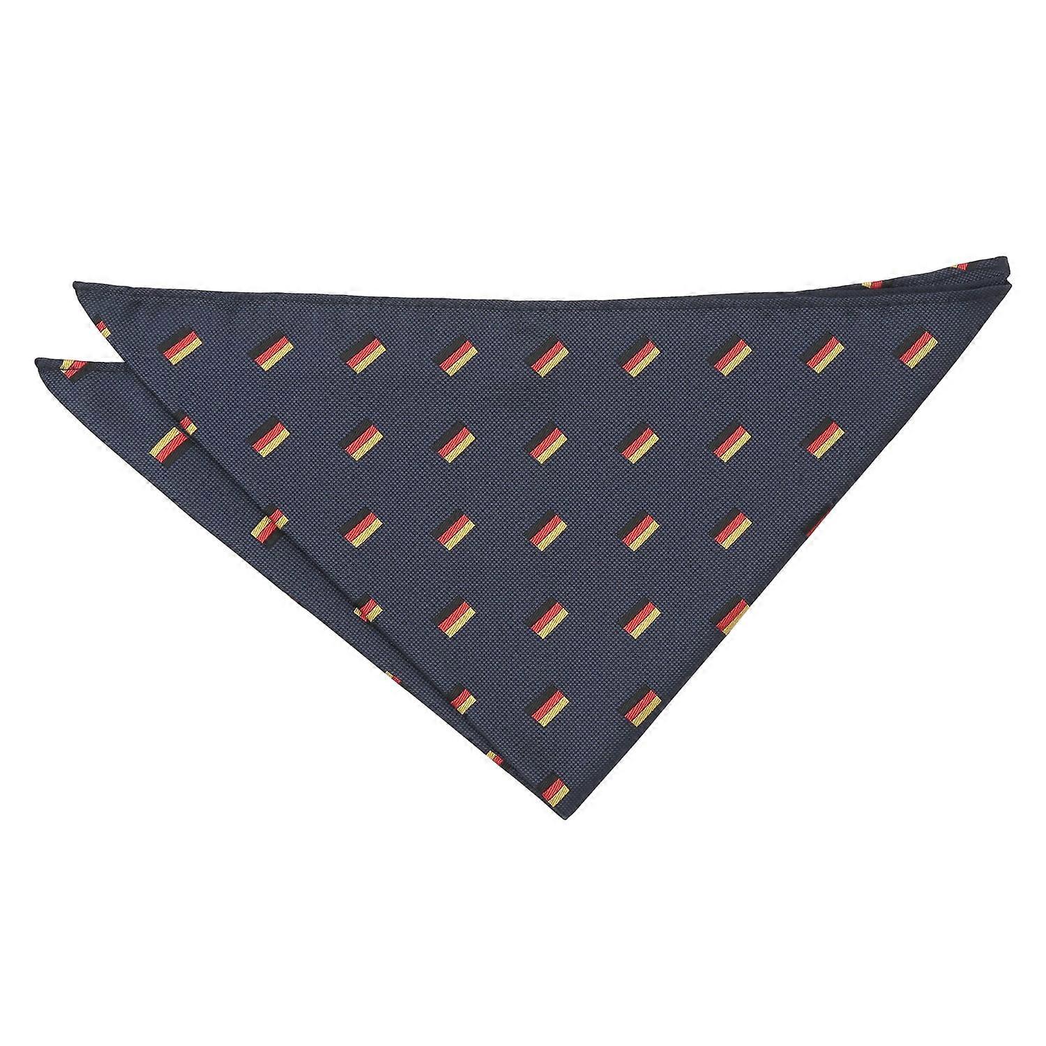 Navy Blue German Flag Embroidered Pocket Square