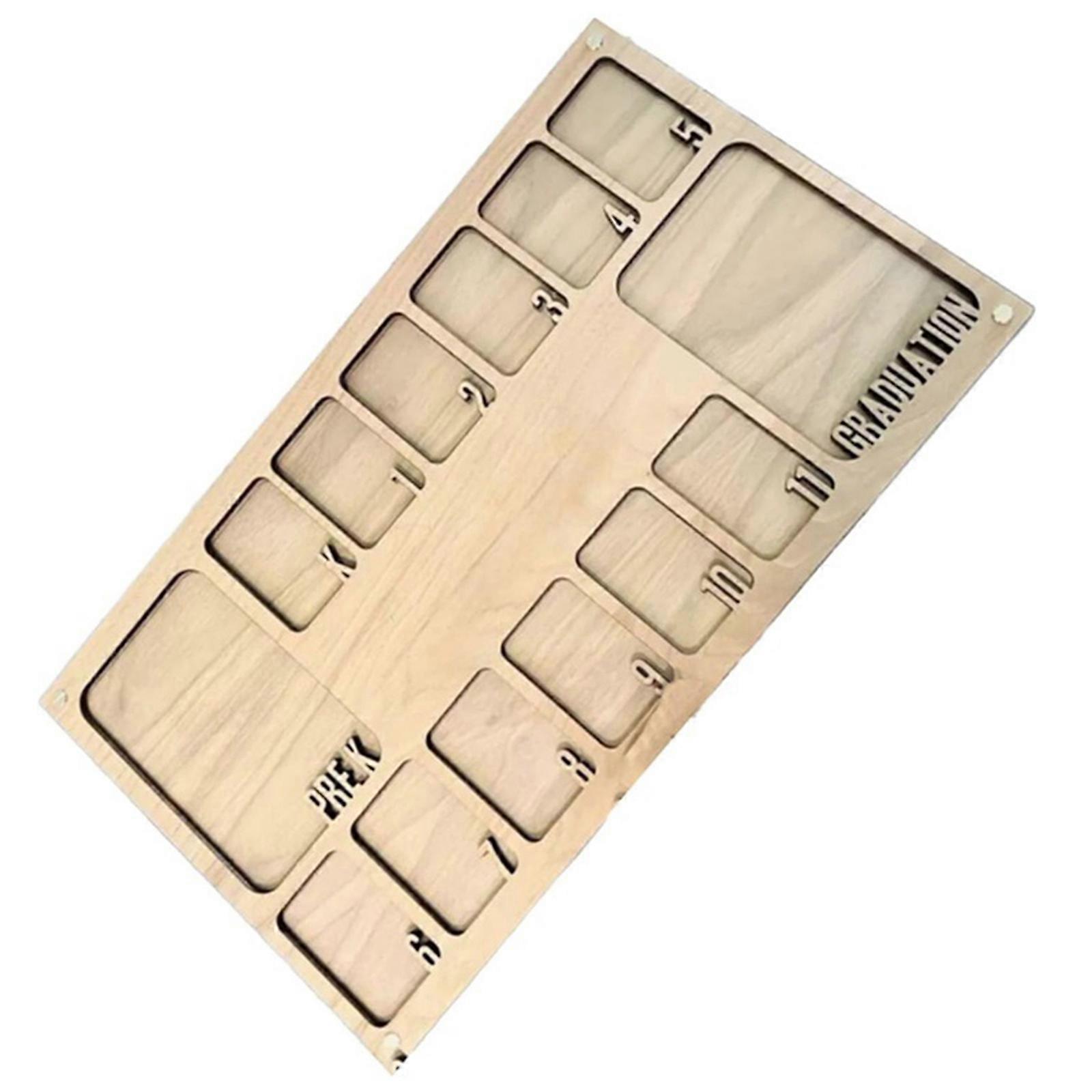 Pre-K to 12 Personalizing Graduation Keepsakes Memory Frame Wooden School Years Picture Frame  for Kids Graduation Gift  Log