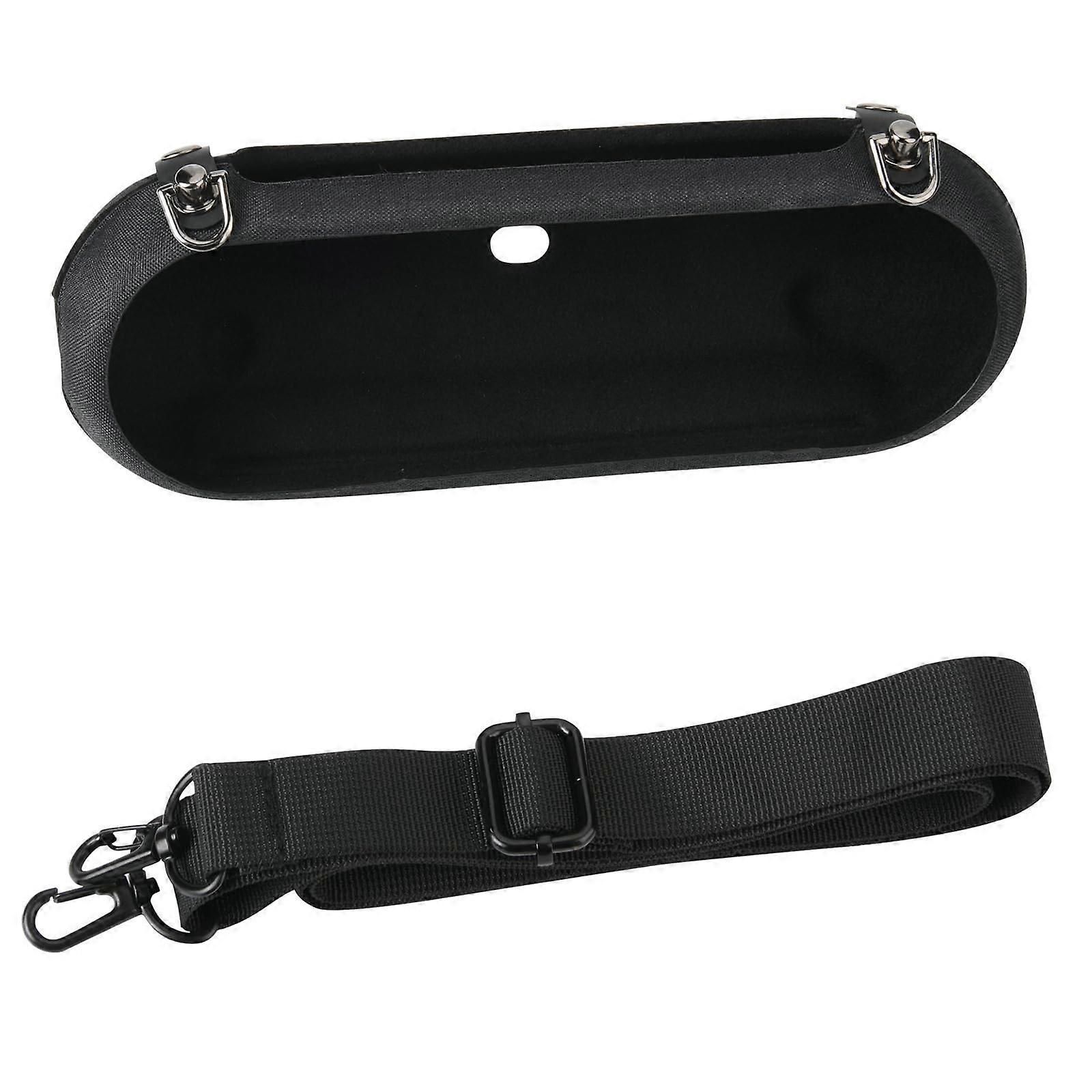 Robust, shockproof speaker covers with detachable shoulder straps, secure outdoor casing, black.