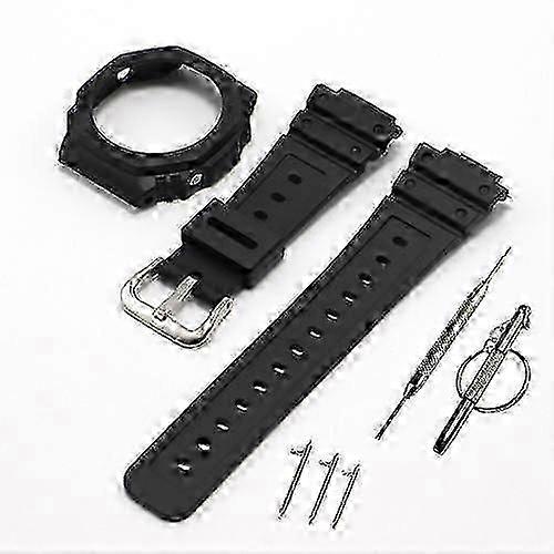 Suitable for Silicone Watch Strap For Casioak GA2100 GA2110  Rubber Case Bezel Quality And Replacement Watchband Accessories watch strap