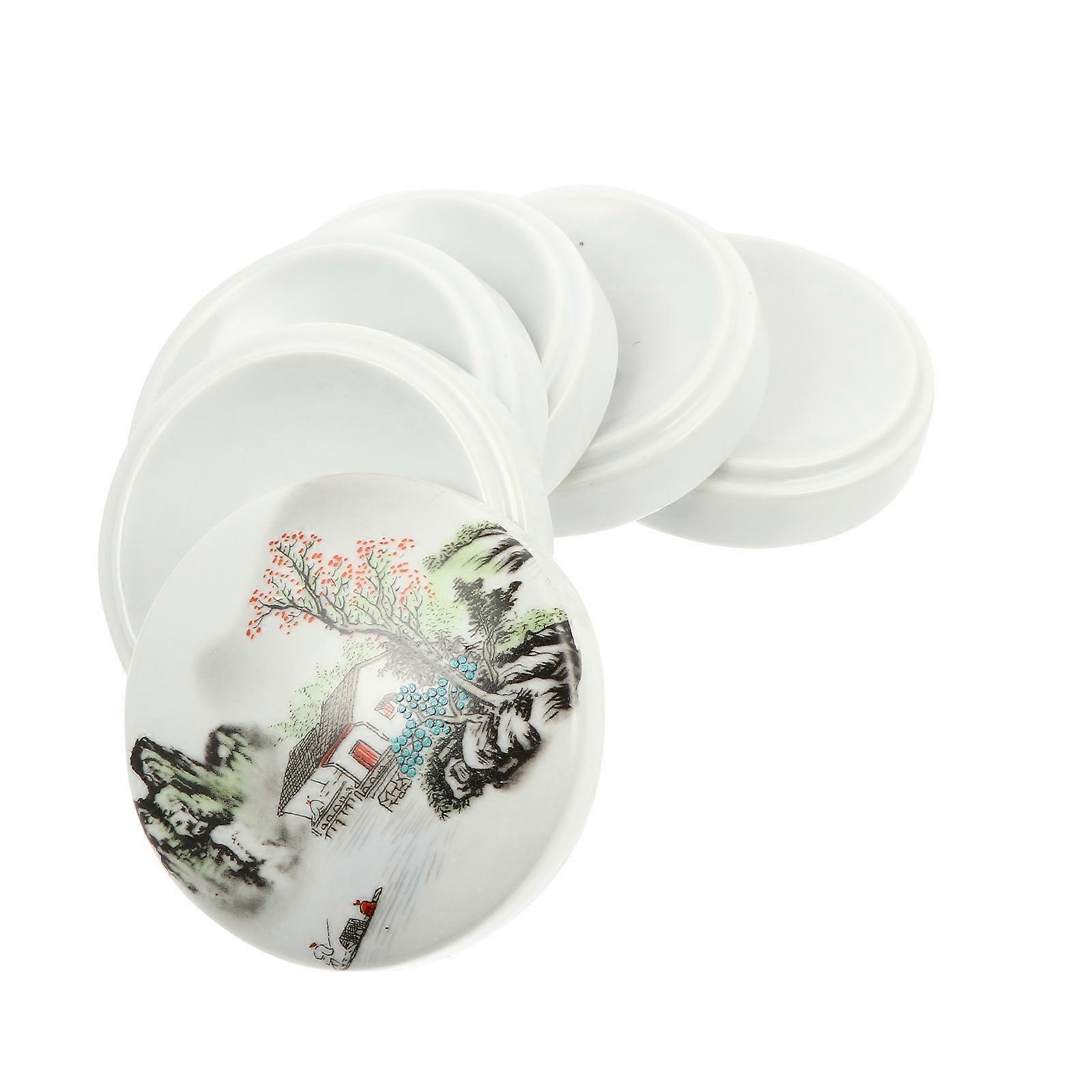 Ceramic Palette Set with Lid – Useful Color Plates for Watercolor, Gouache, and Oil Painting – Decorative for Craft Enthusiasts and Artists