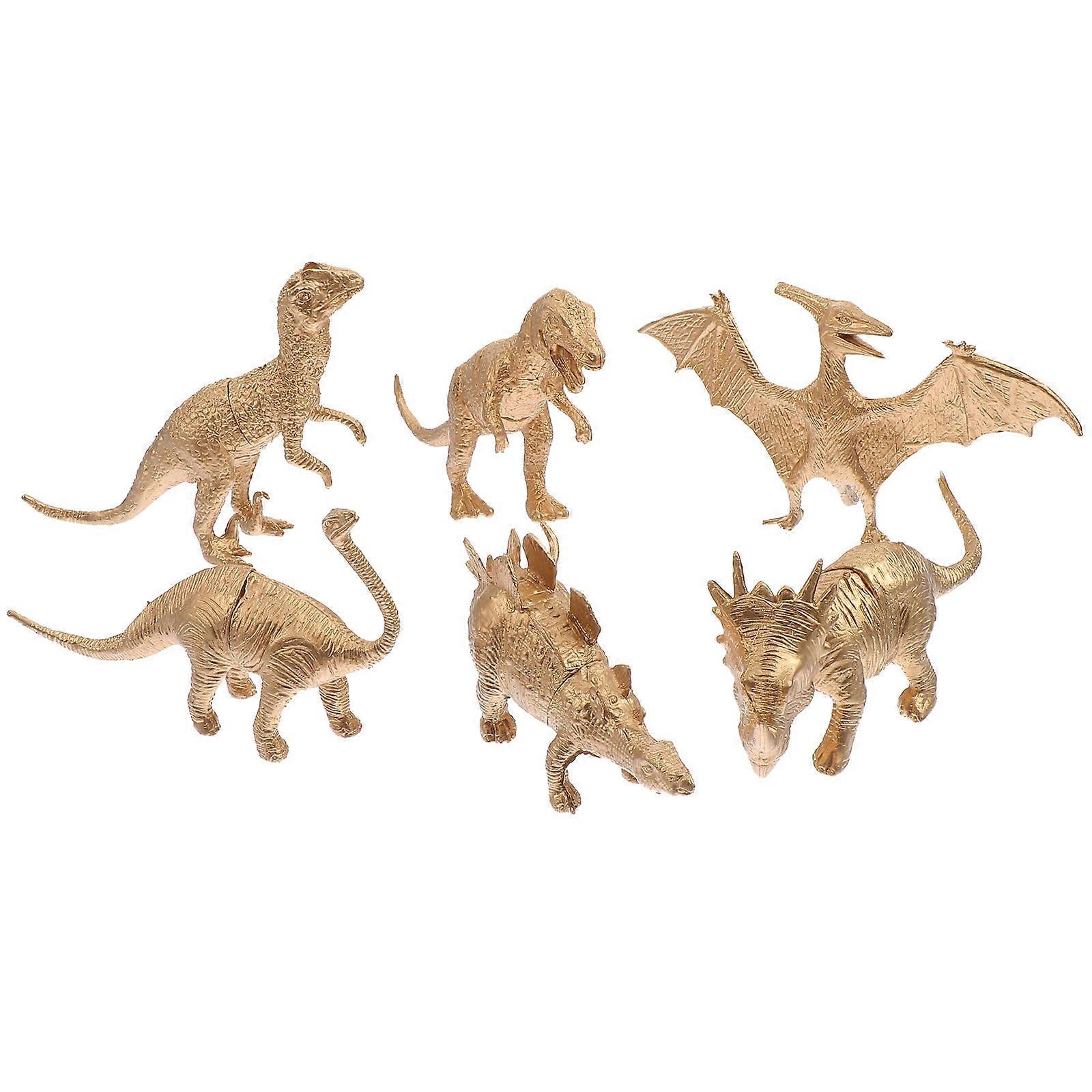 Models Simulation Dinosaur Toys for Decoration 6Pcs Set