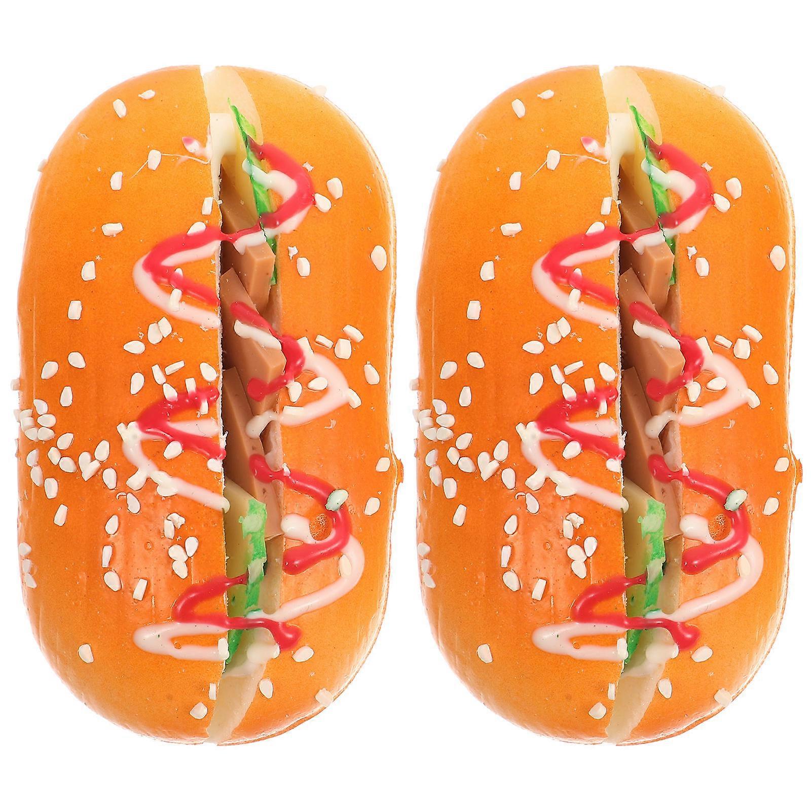 High Simulation Fake Bread Decoration 2Pcs Perfect for Window Display Teaching Tools and Photography Use