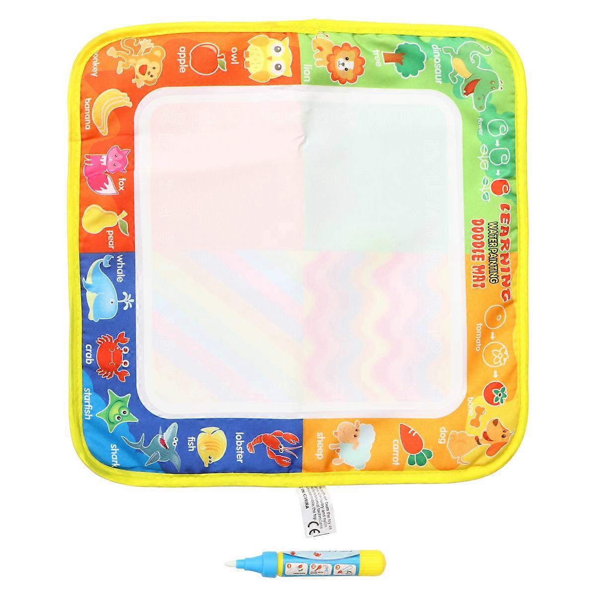 2 יחידות בד ציור גרפיטי צבעוני לציור, כתיבה ומשחק יצירתיים - מחצלת שרבוט מים חינוכית לעורר דמיון אצל ילדים