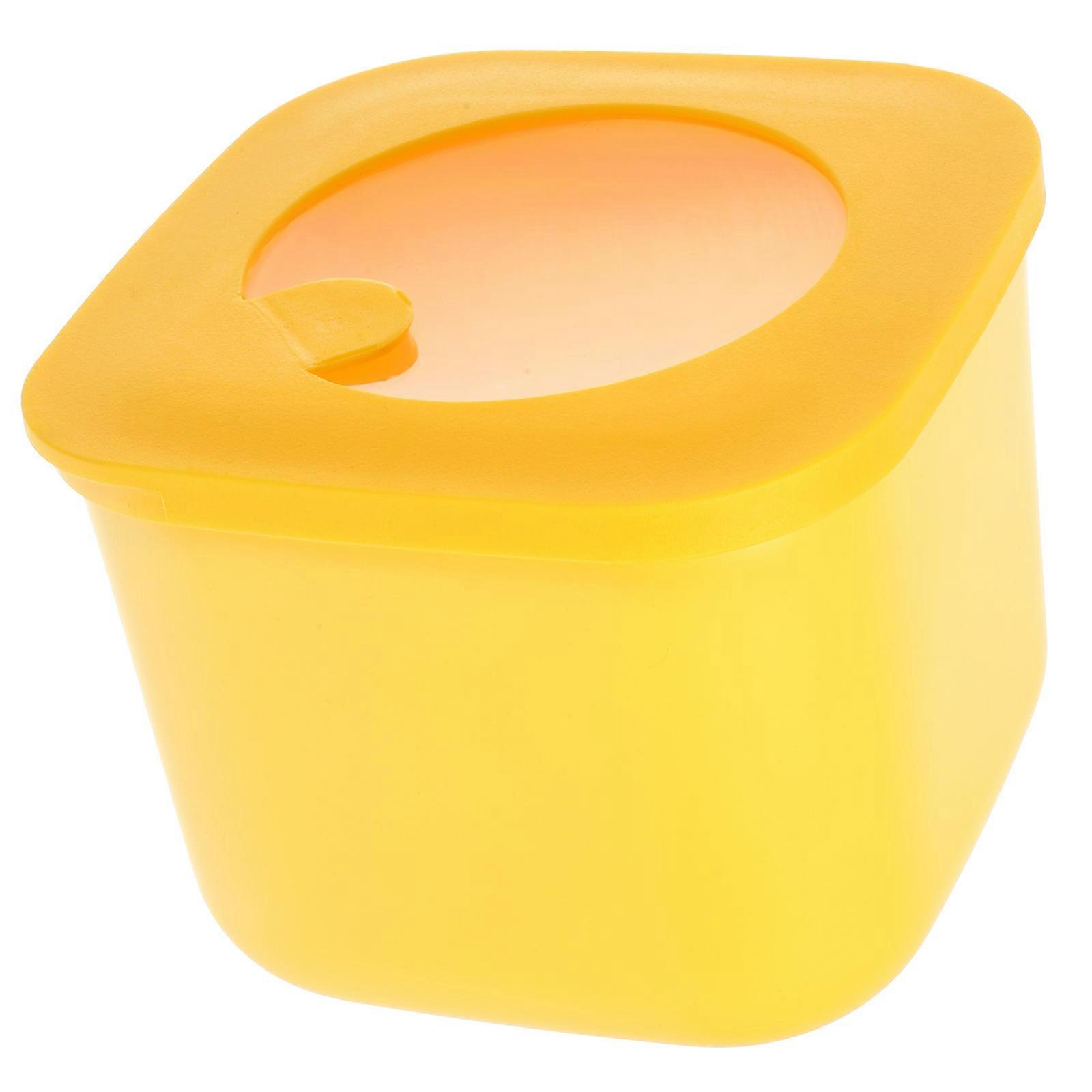 Cheese Container for Fridge Made of PP and Rubber Yellow Reusable Storage Box Keeps Food Fresh