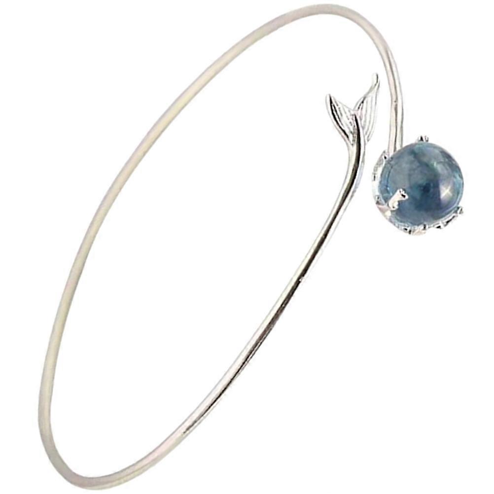 Charm Bracelets Silver Adjustable Fit Durable Shine Bangle Cuff for Decor