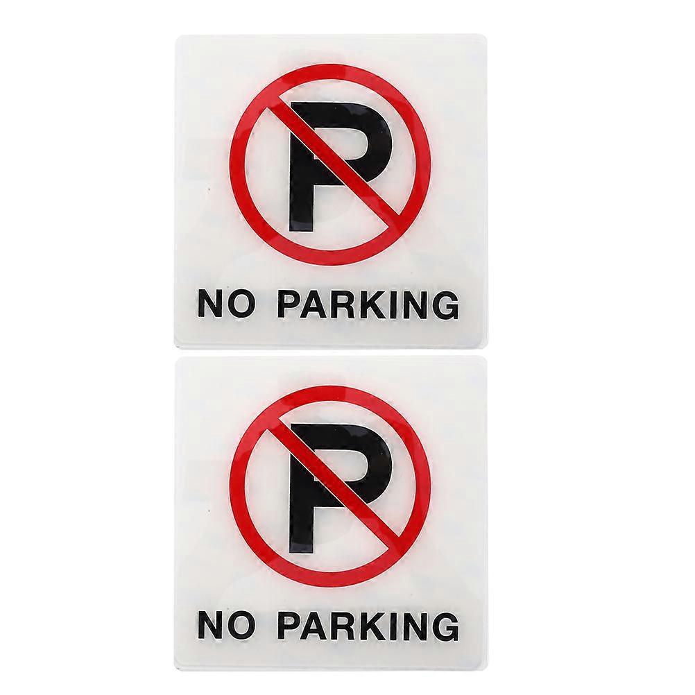 Self Adhesive No Parking Warning Sticker 2pcs Pack for Homes, Businesses, and Apartments | Easy Installation, Enhanced Safety Signage