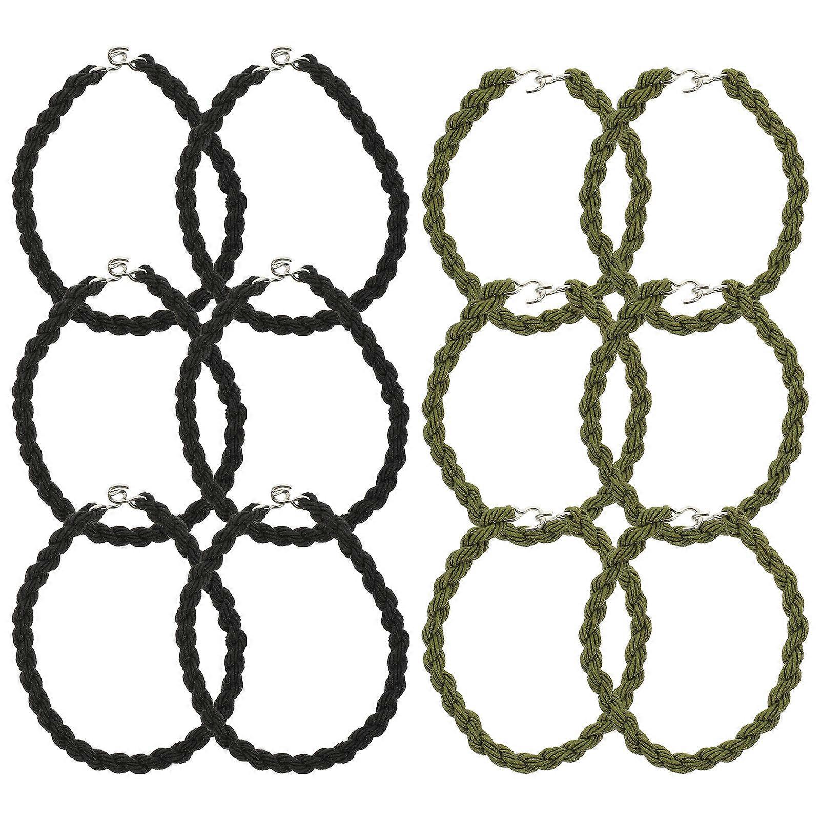 12Pcs Daily Use Trouser Leg Strap Made Of Materials Perfect For Hiking And Camping With Assorted Color Variations