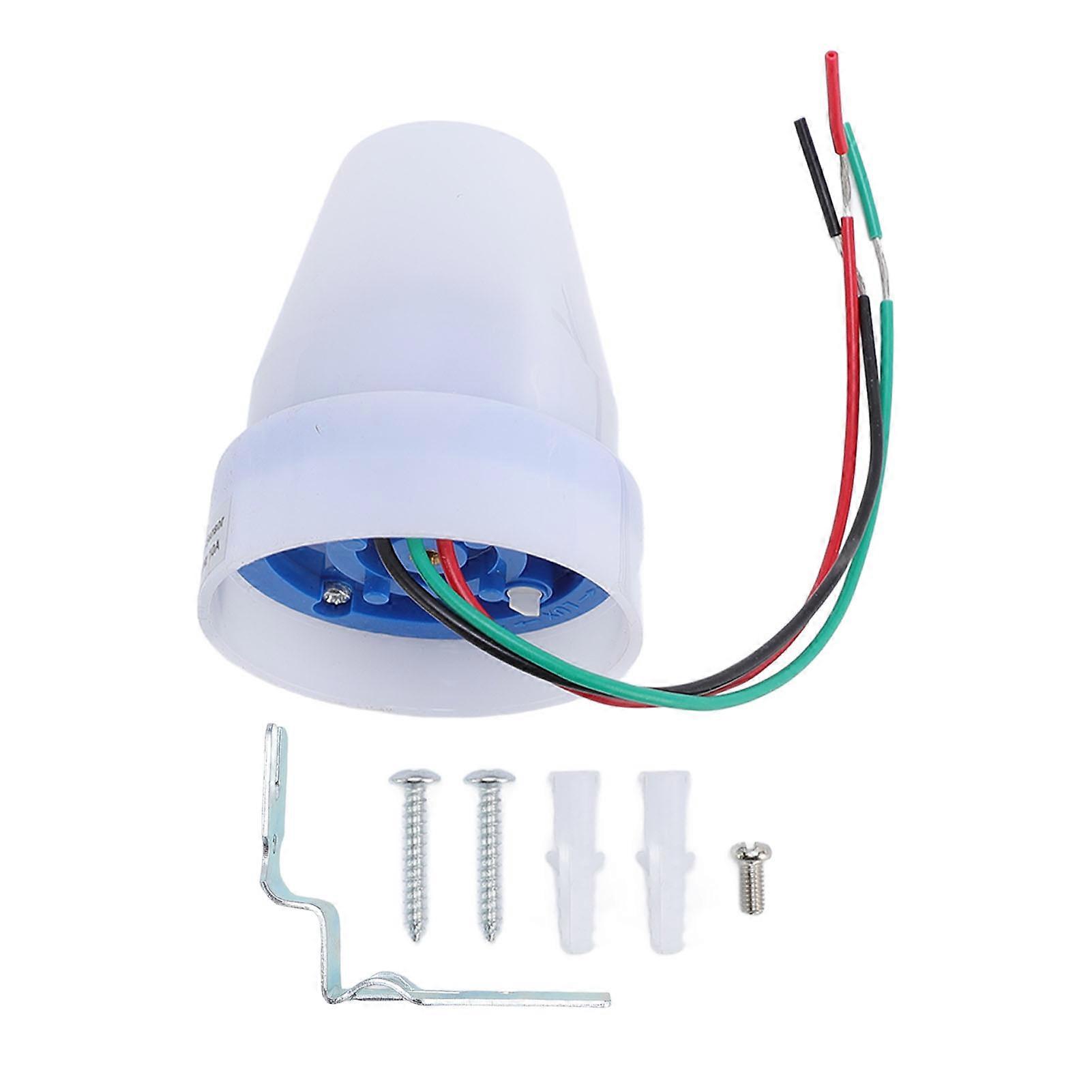 Photocell Sensor 10A Dusk to Dawn Automatic Light Control Switch with Auto Lighting Detection Circuit for Outdoor Lamps