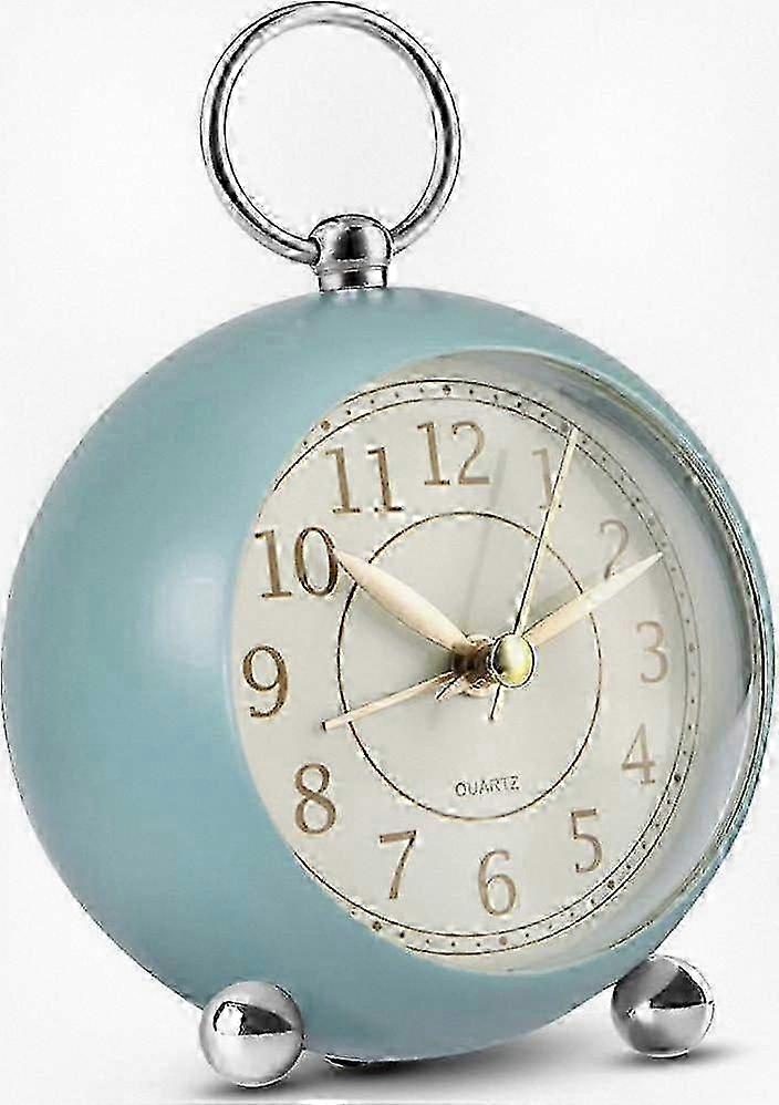 2025 Quiet Analog Bedside Alarm Clock for Bedroom - Retro Style Non-Ticking Desk Clock with Loud Ringing
