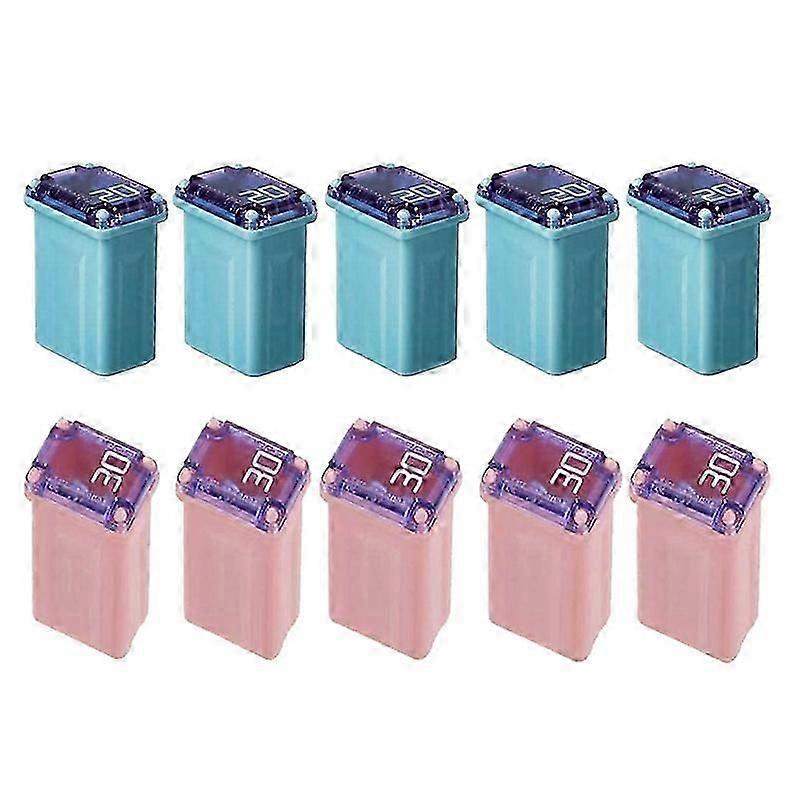 10 PCS of 20Amp 30Amp Miniature Box Fuses FMM MCASE Type FMM Maxi Fuses ("Low Blow")