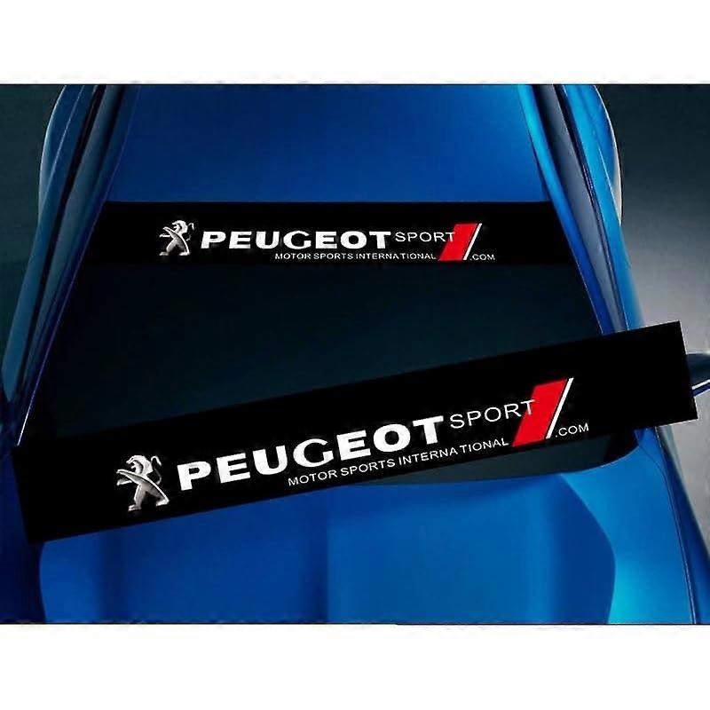 Black Auto Windshield Sticker for Peugeot 2008 206 207 3008 301 307 308 4008, Self-Adhesive Scratch-Resistant Tuning Decal