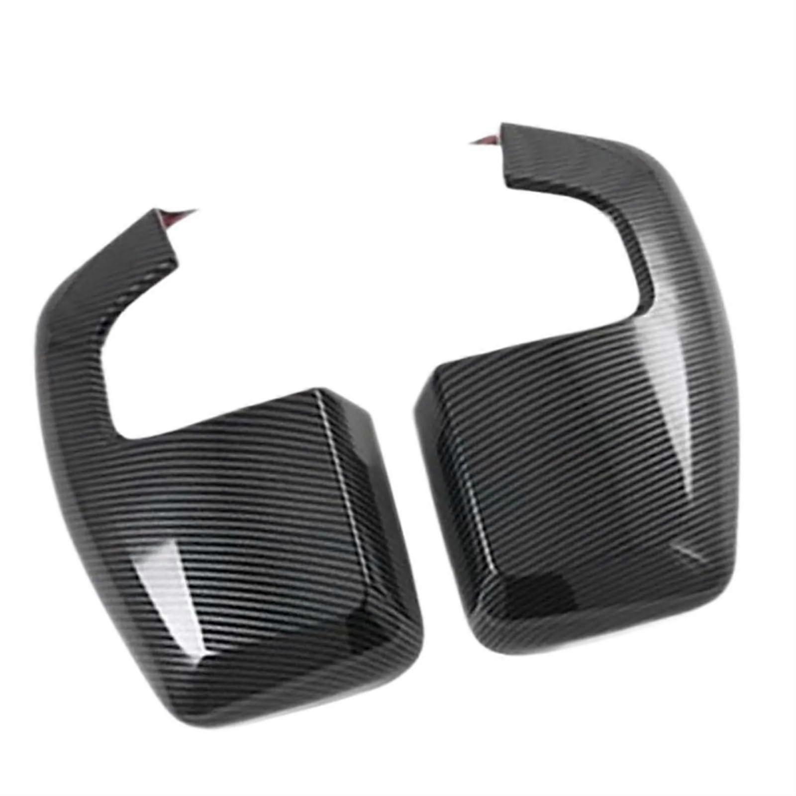 Car Rear View Mirror Covers Replacement for Ford Transit Custom V362 Tourneo Custom 2014-2023 Pack Of 2 Black Carbon Fiber