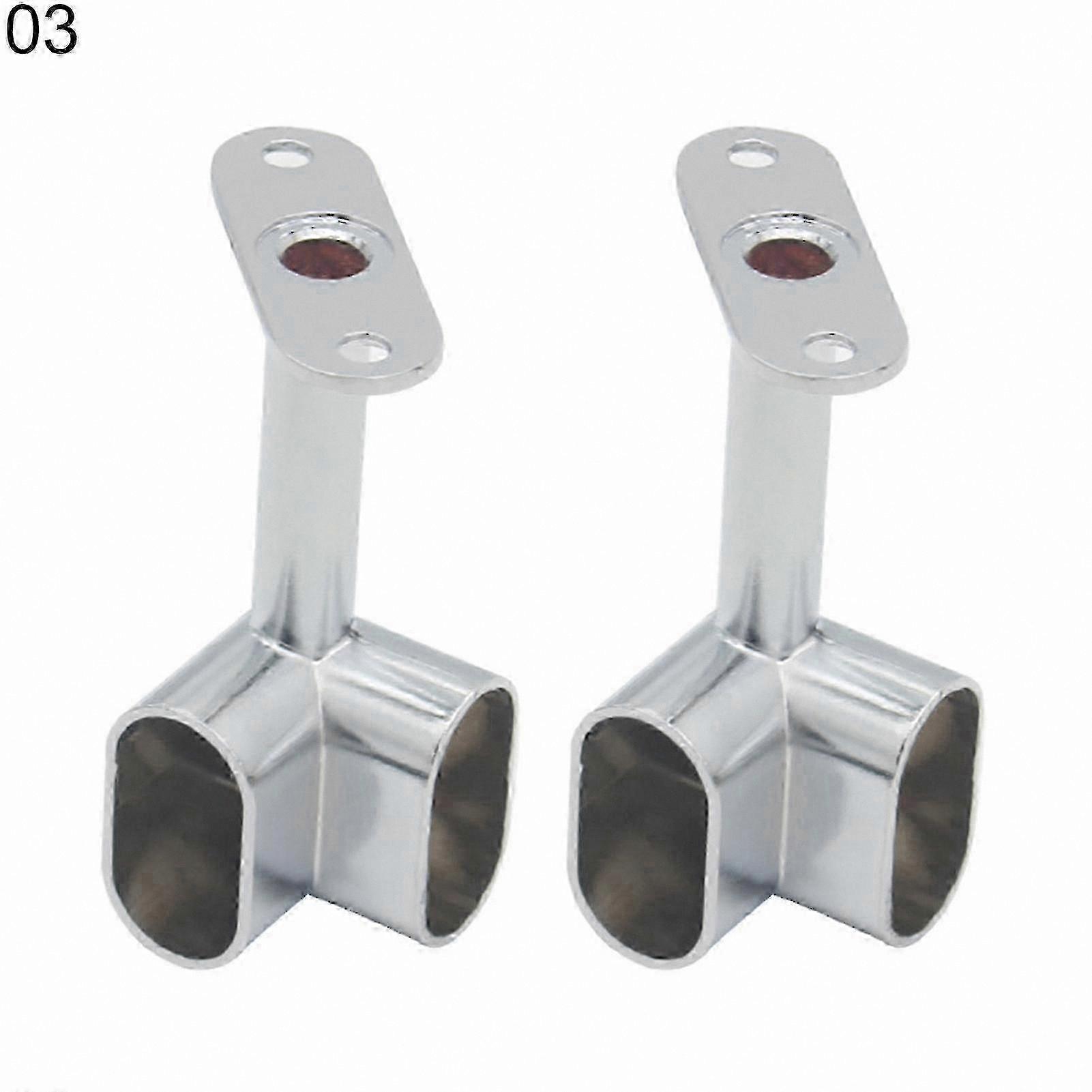2-Pack Ceiling Mount Corner Rod Holder for Wardrobe Clothes Rail Support